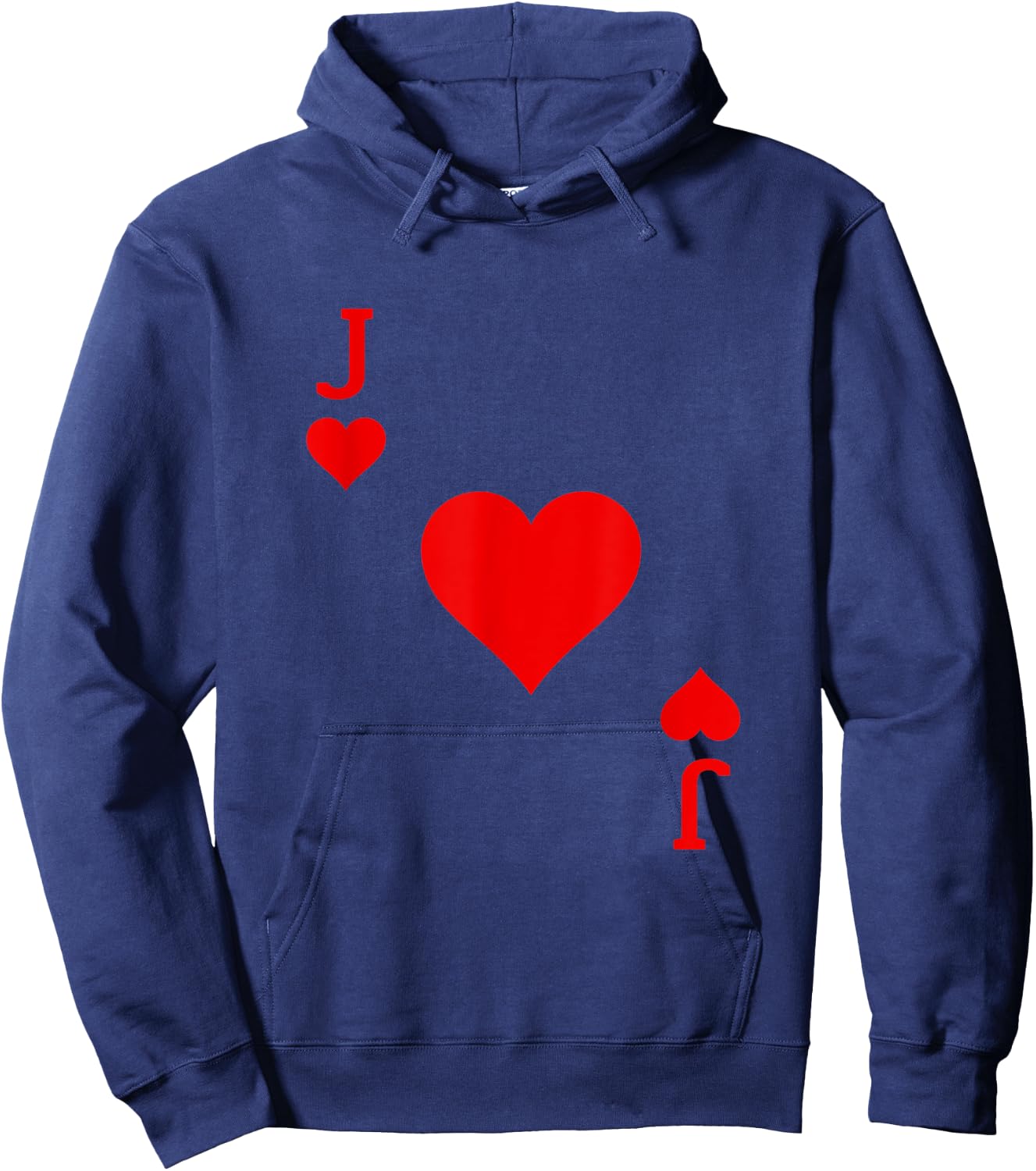 Jack of Hearts Deck of Cards Carnival Halloween Costume Hoodie - Hoodie | Navy