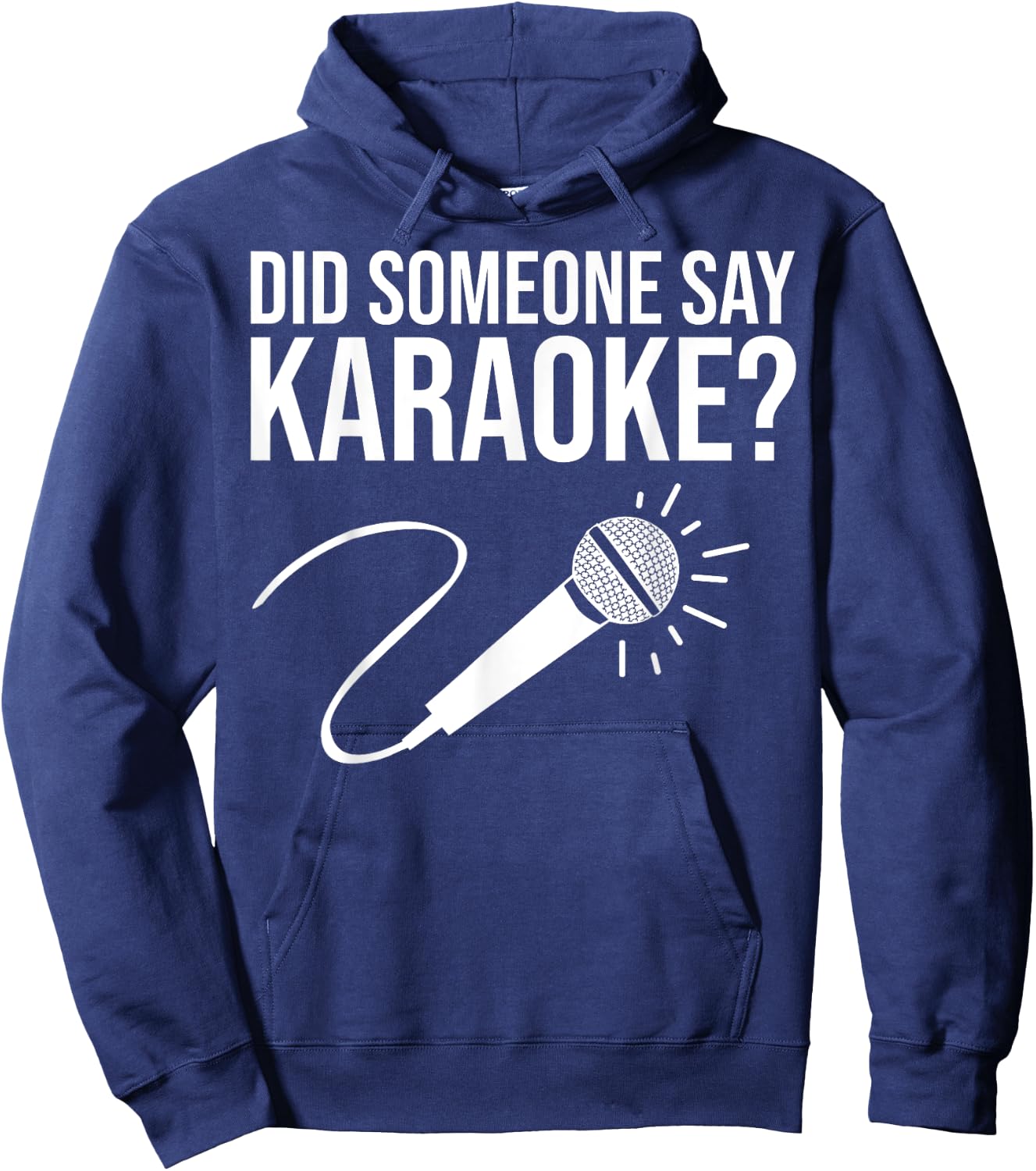 Funny Karaoke Designs Women Singing Music Lovers Hoodie - Hoodie | Navy