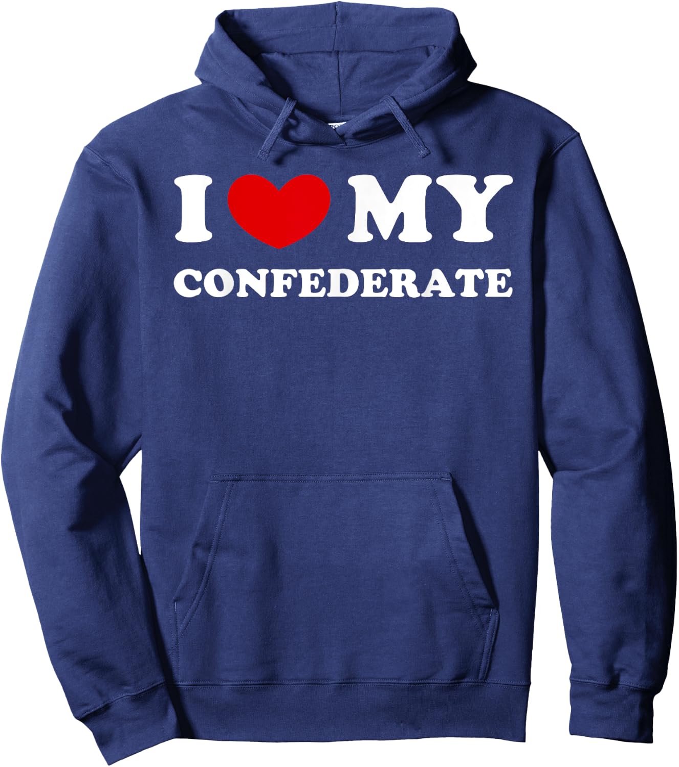 I Love My Confederate, I Heart My Confederate Hoodie - Hoodie | Navy