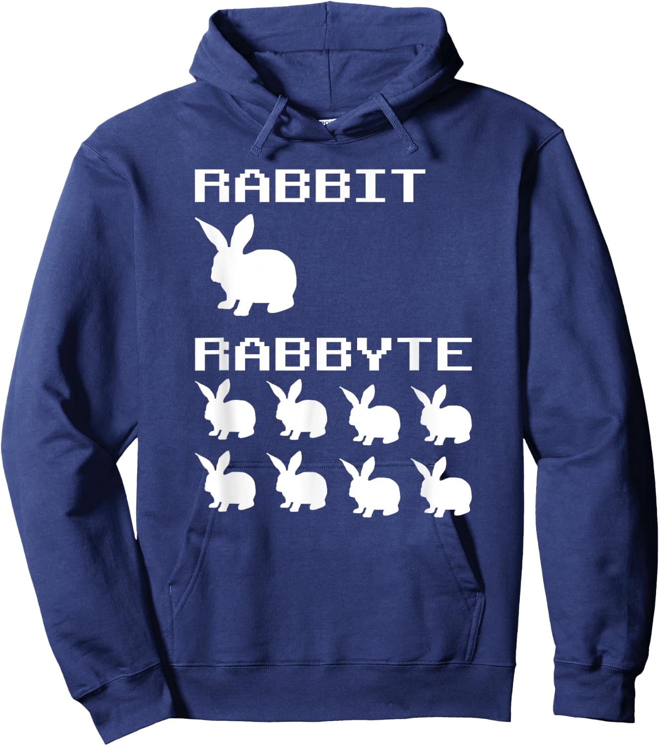 Rabbit & Rabbyte Computer Coding Nerds Jokes Programmer Hoodie - Hoodie | Navy