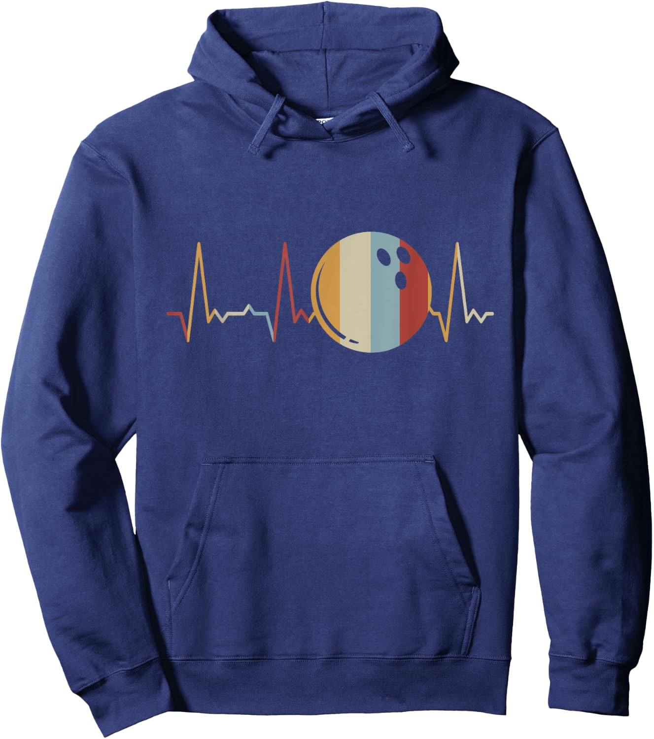 Heartbeat Bowling Ball Hoodie - Hoodie | Navy