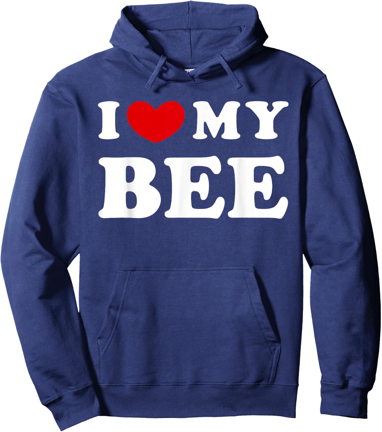 I Love My Bee, I Heart My Bee Hoodie - Hoodie | Navy