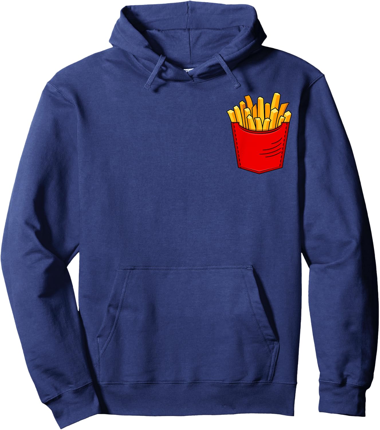Funny French Fries Designs Women Fast-Food Eaters Hoodie - Hoodie | Navy