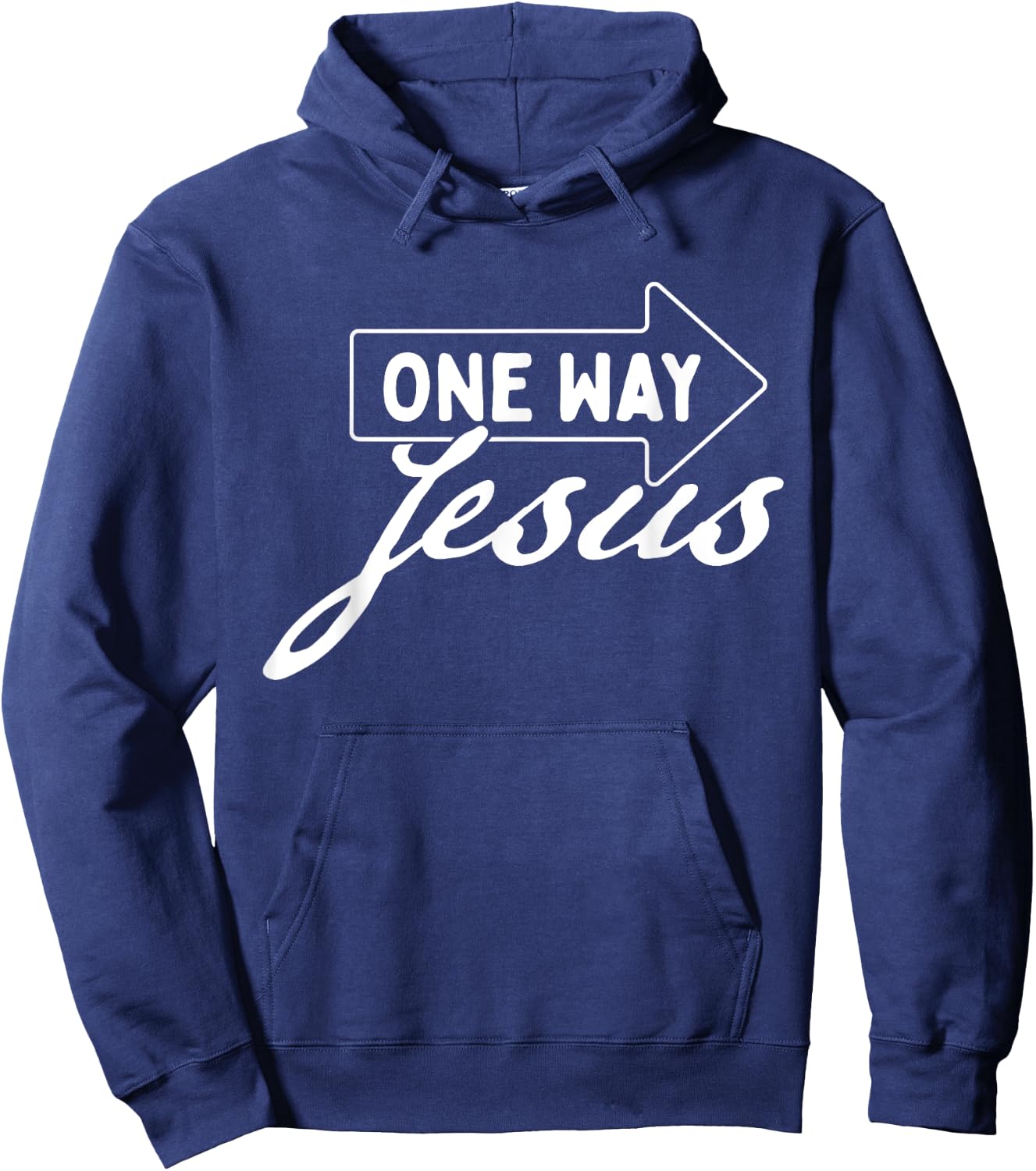 One Way Jesus - Bible Christian Faith Inspirational Hoodie - Hoodie | Navy