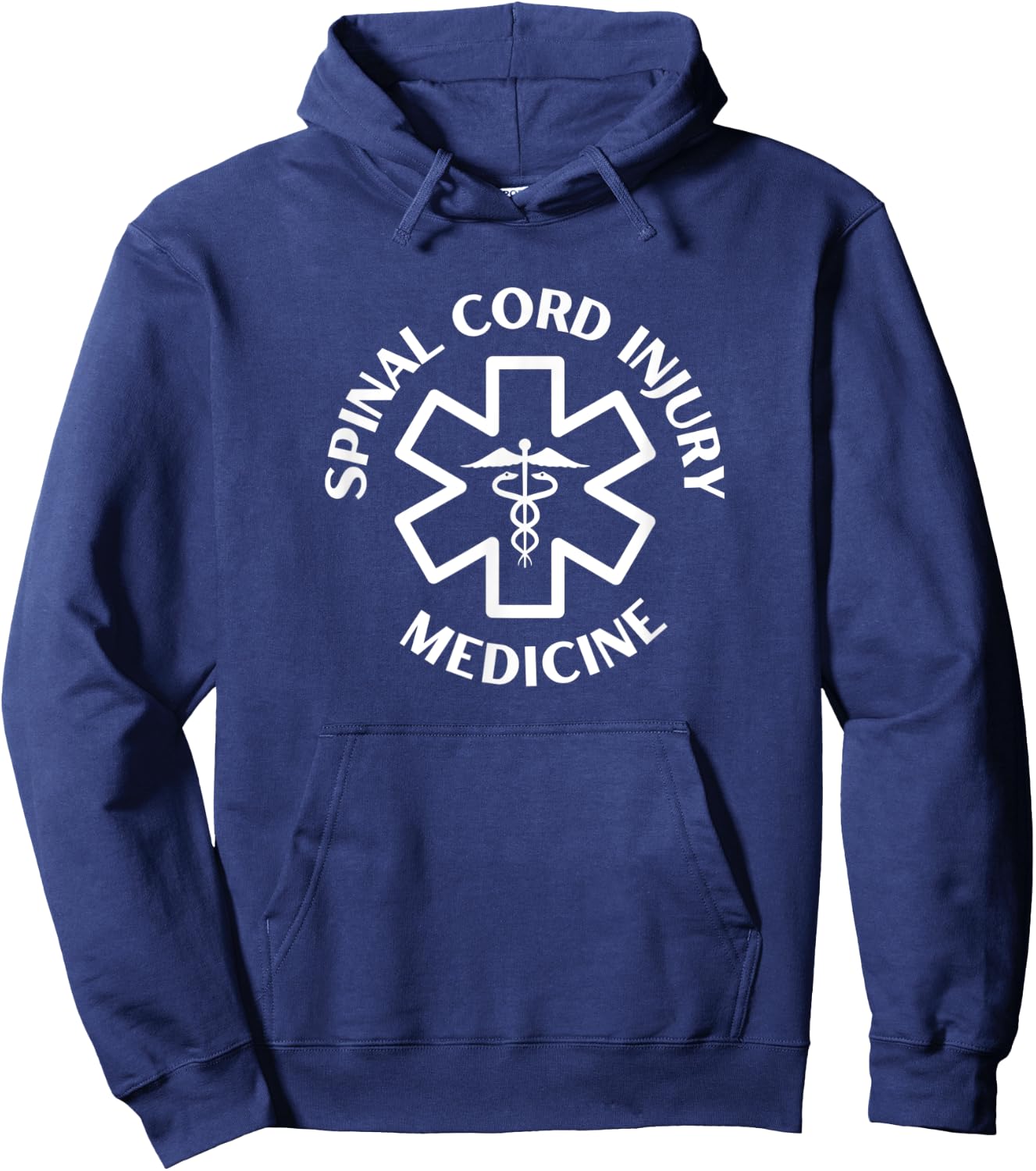 Spinal cord injury medicine Doctor Nurse Medical Caduceus Hoodie - Hoodie | Navy