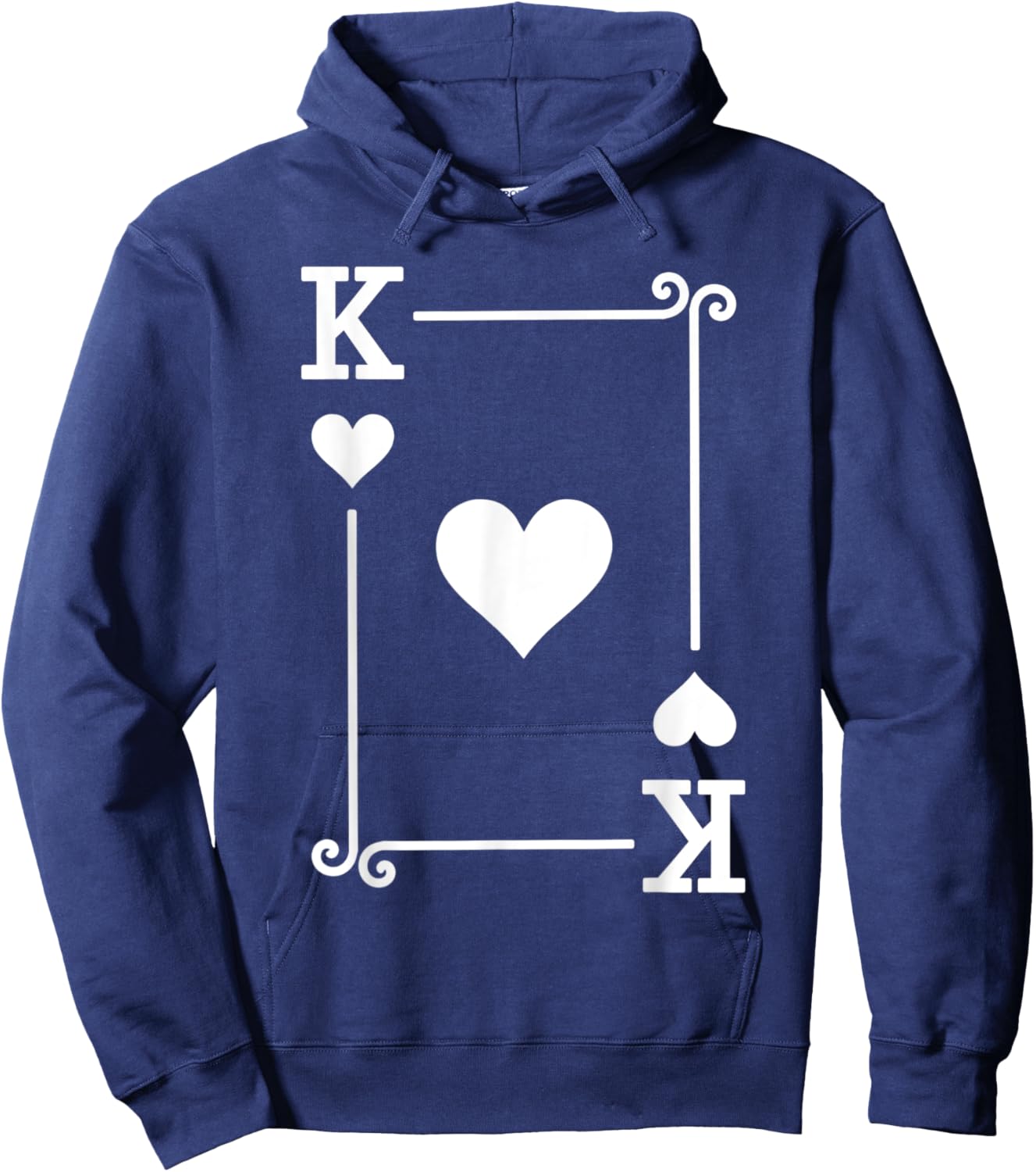King Hearts Card Costume - Playing Cards - King Hearts Hoodie - Hoodie | Navy