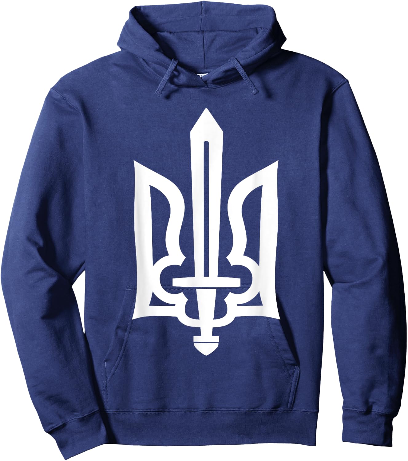 Ukrainian Trident Symbol - Ukraine Gerb with Sword Hoodie - Hoodie | Navy