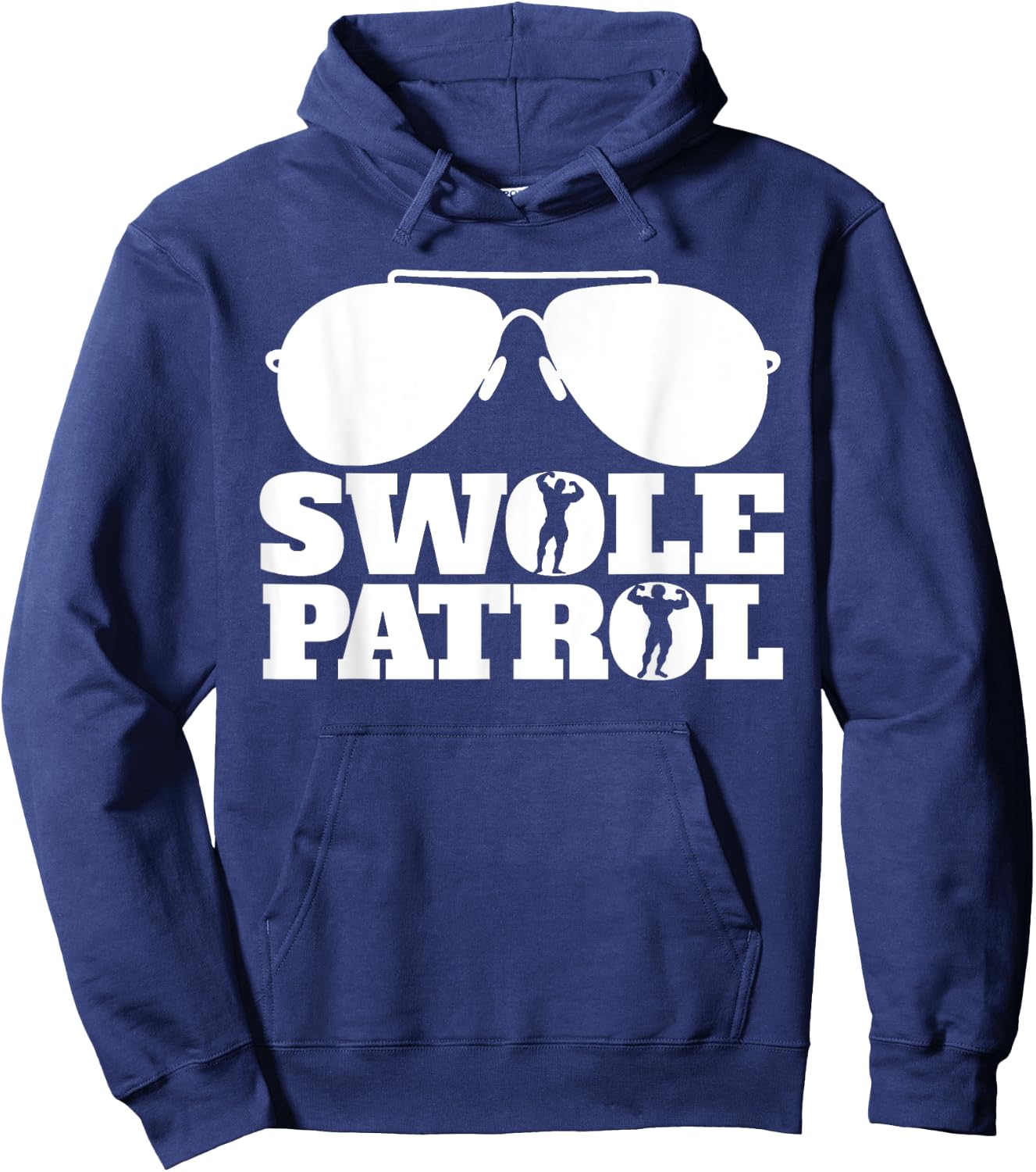 Swole Patrol funny weightlifting and bodybuilding gym Hoodie - Hoodie | Navy