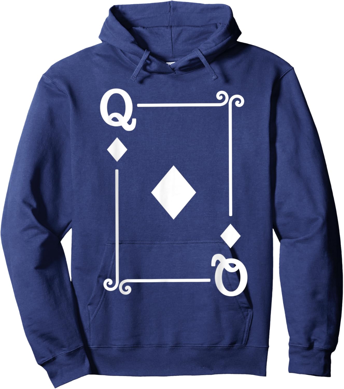Playing Cards Costume - Queen Diamonds Card - Queen Card Hoodie - Hoodie | Navy