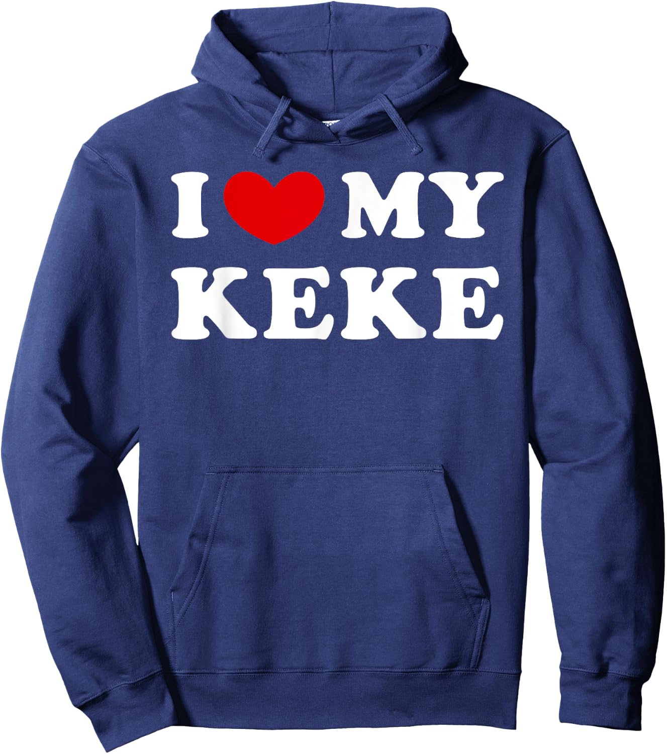 I Love My Keke, I Heart My Keke Hoodie - Hoodie | Navy