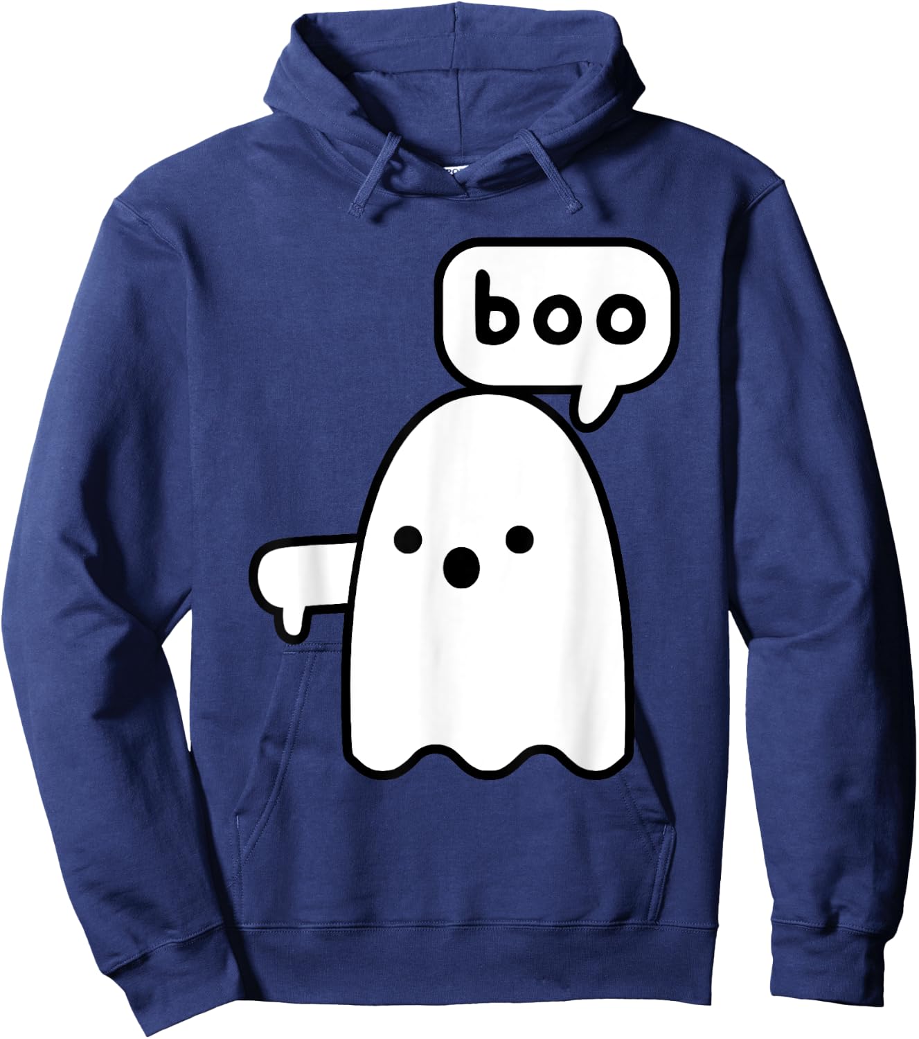 Thumbs Down Ghost Screaming Boo Disapproval Ghost halloween Hoodie - Hoodie | Navy