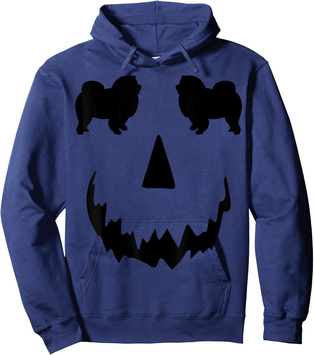 pumpkin Chow Chow dog halloween Men Women Kids Hoodie - Hoodie | Navy