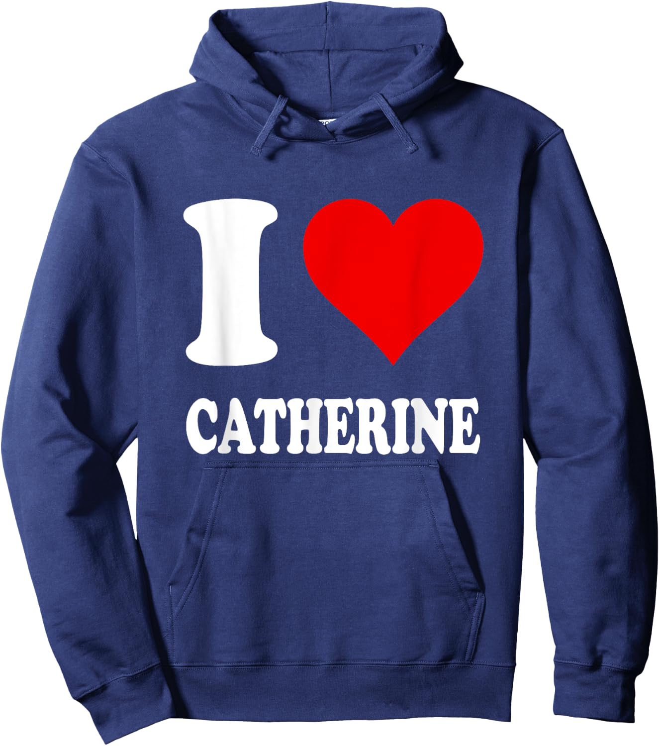 Red Heart I Love Catherine Hoodie - Hoodie | Navy