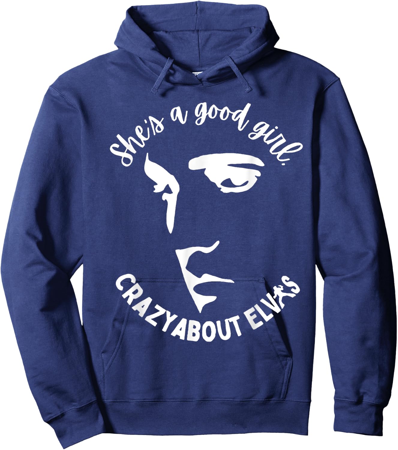 She Is A Good Girl Crazy About King Of Rock Roll Hoodie - Hoodie | Navy