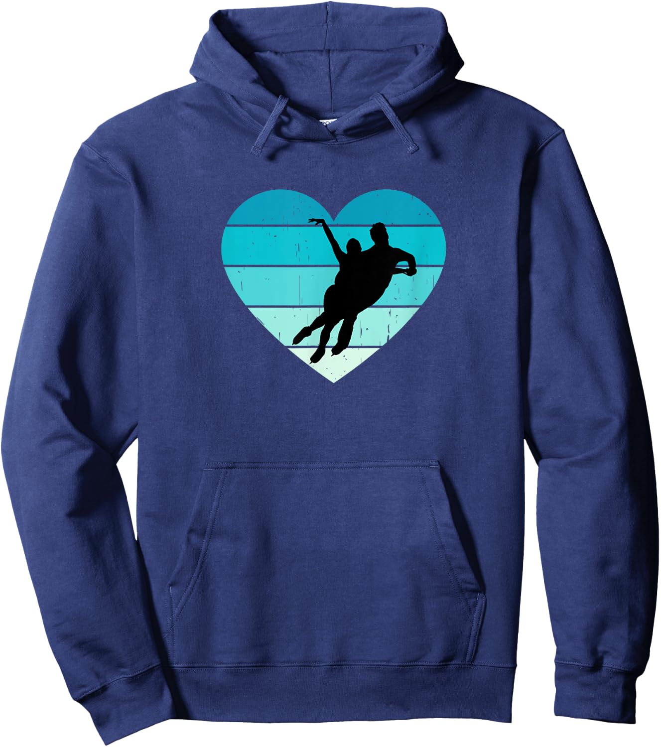 I Love Ice Dancing Winter Sports Ice Skates Figure Skating Hoodie - Hoodie | Navy