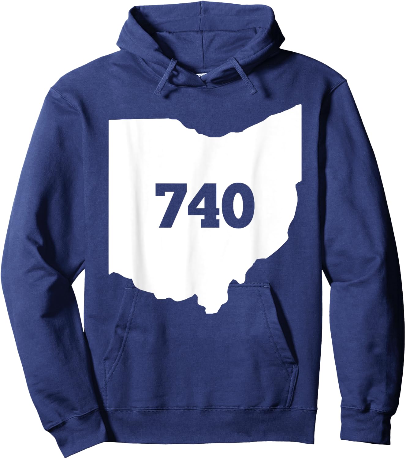 Ohio 740 Area Code Hoodie - Hoodie | Navy
