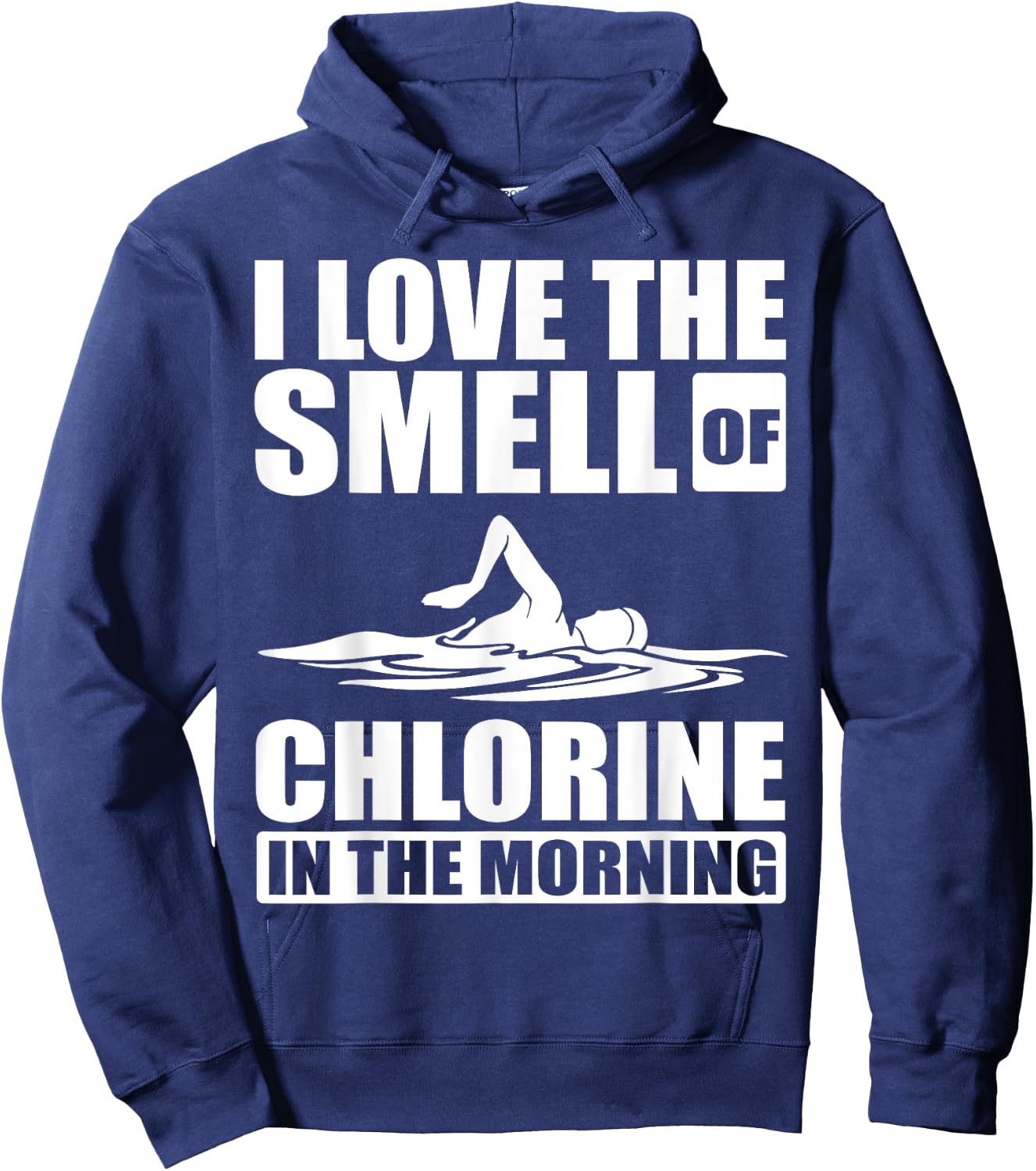 Cool Swimming Art Men Women Swimmer Swim Lover Pool Chlorine Hoodie - Hoodie | Navy