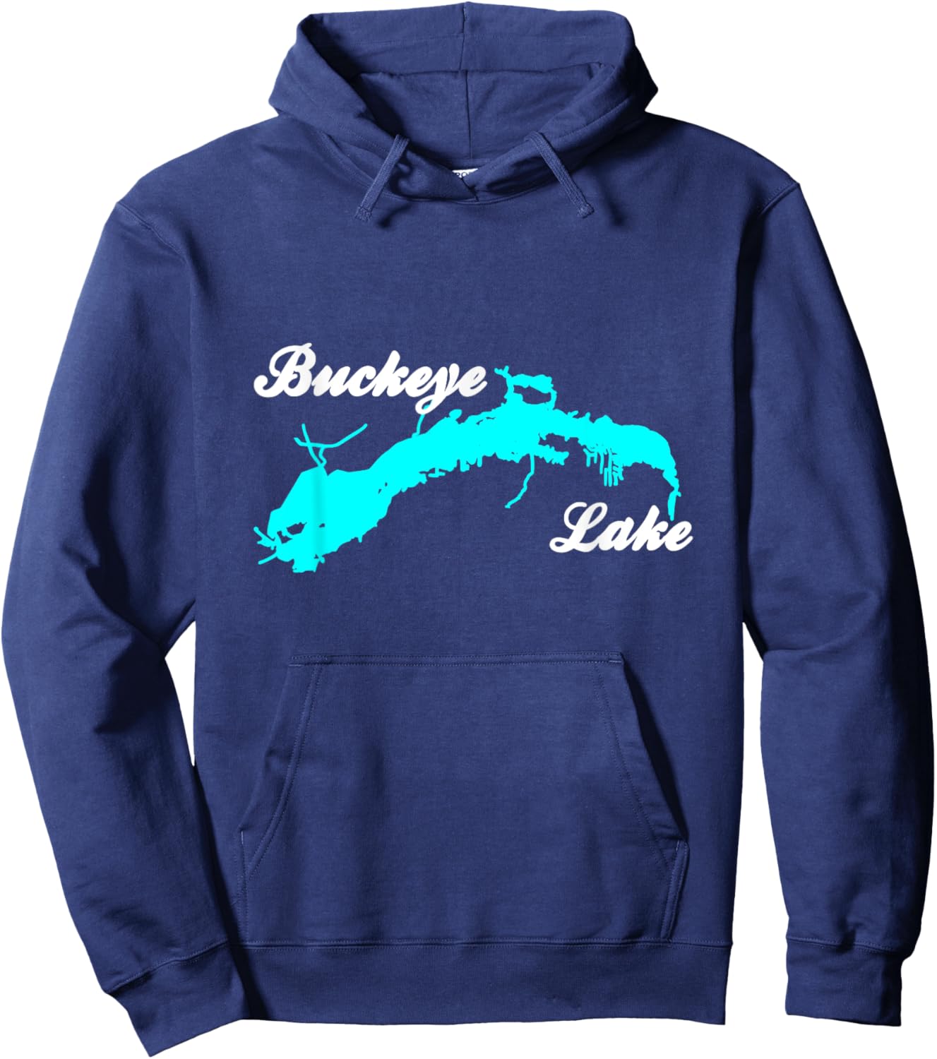 Minimalist Buckeye Lake - Ohio Hoodie - Hoodie | Navy