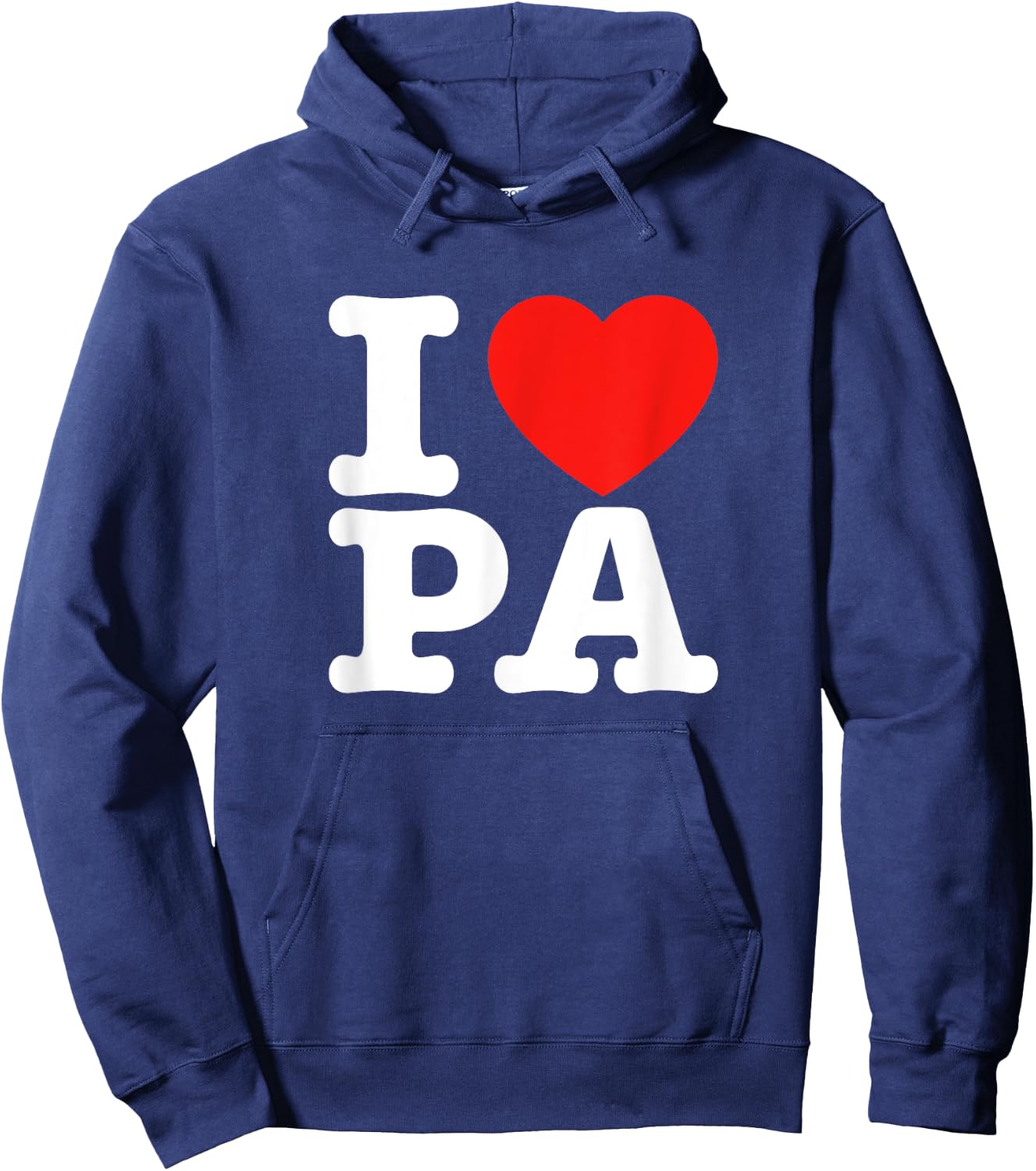 I Love Pennsylvania Shirt | I Heart PA Hoodie - Hoodie | Navy