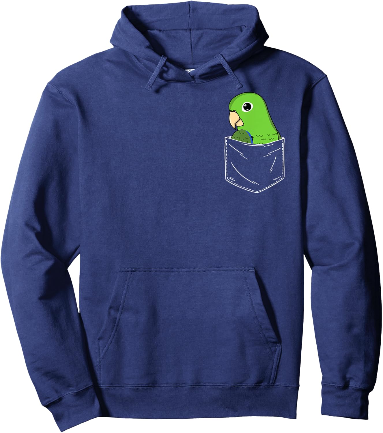 Cute Parrot In A Pocket I Green Parrotlet Hoodie - Hoodie | Navy