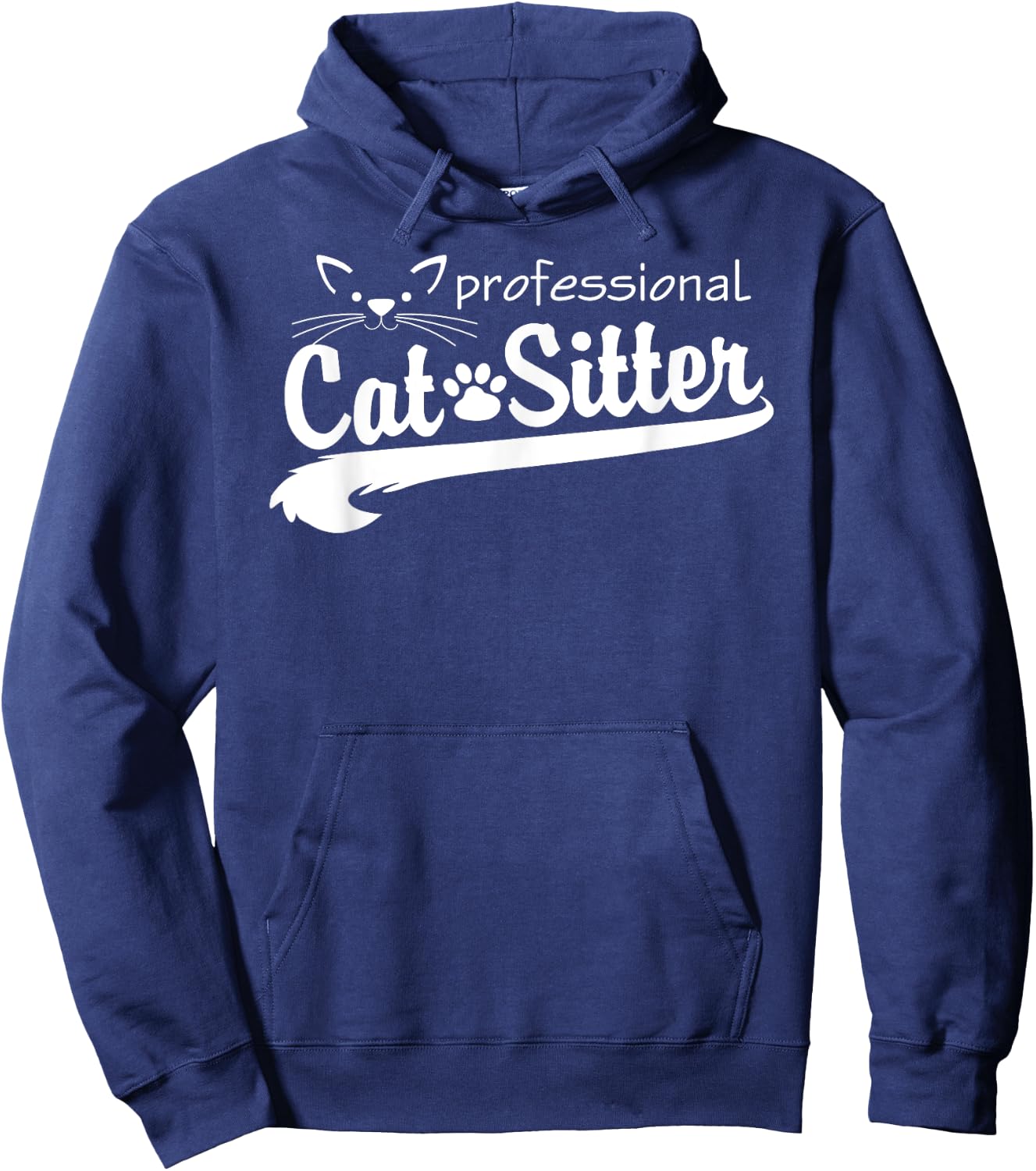Professional Cat Sitter Tail Hoodie - Hoodie | Navy
