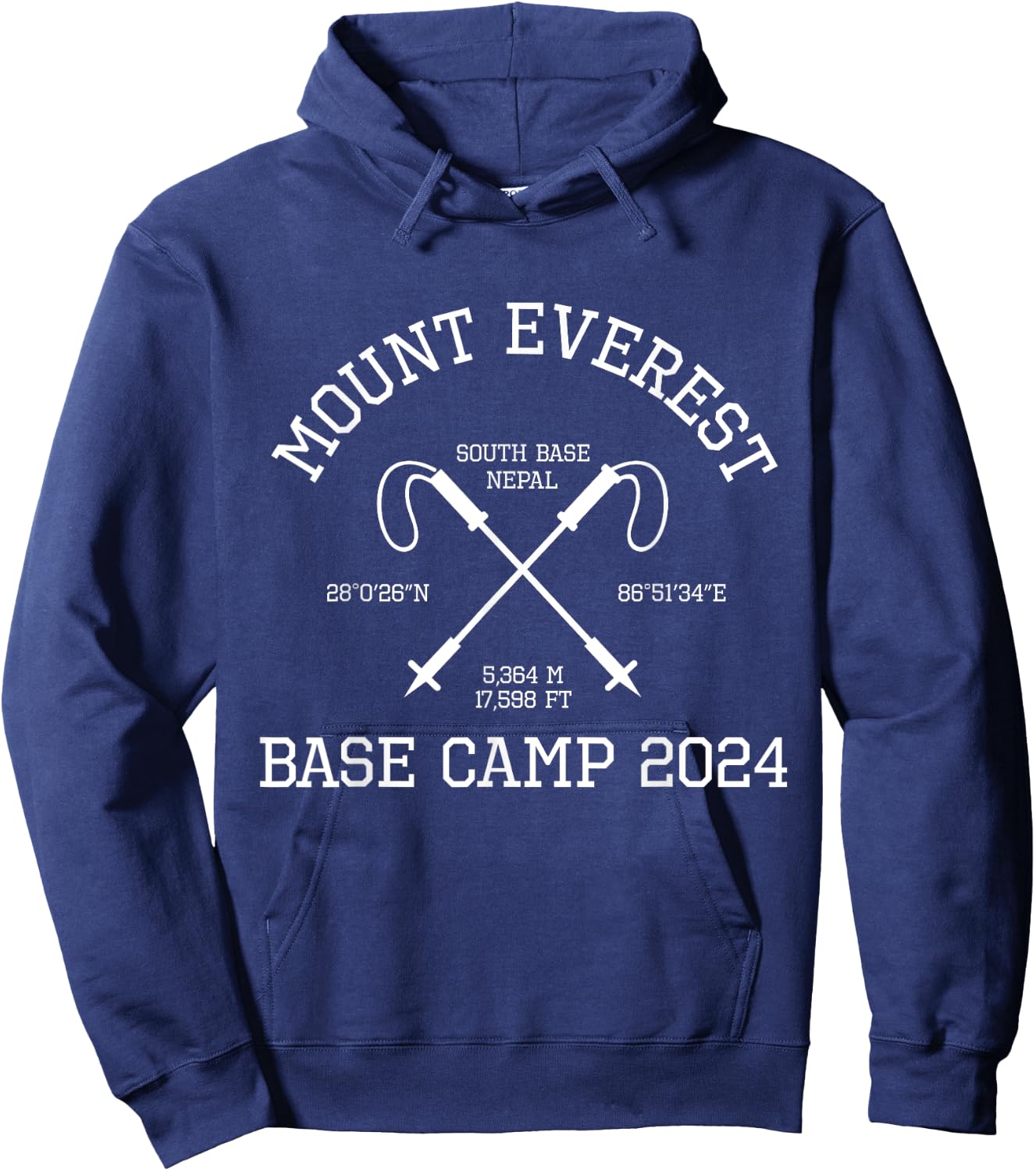 Climbed Base Camp Mount Everest 2024 Hike South Base Nepal Hoodie - Hoodie | Navy