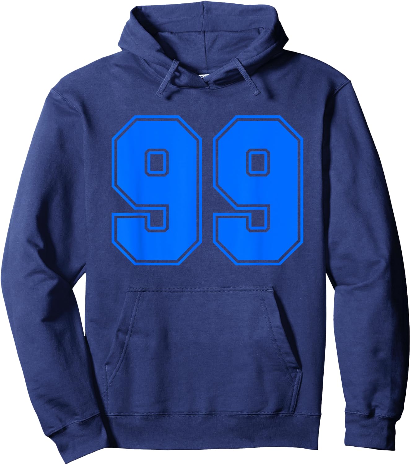 Number #99 Sports Jersey 99th Anniversary Birthday Number Hoodie - Hoodie | Navy