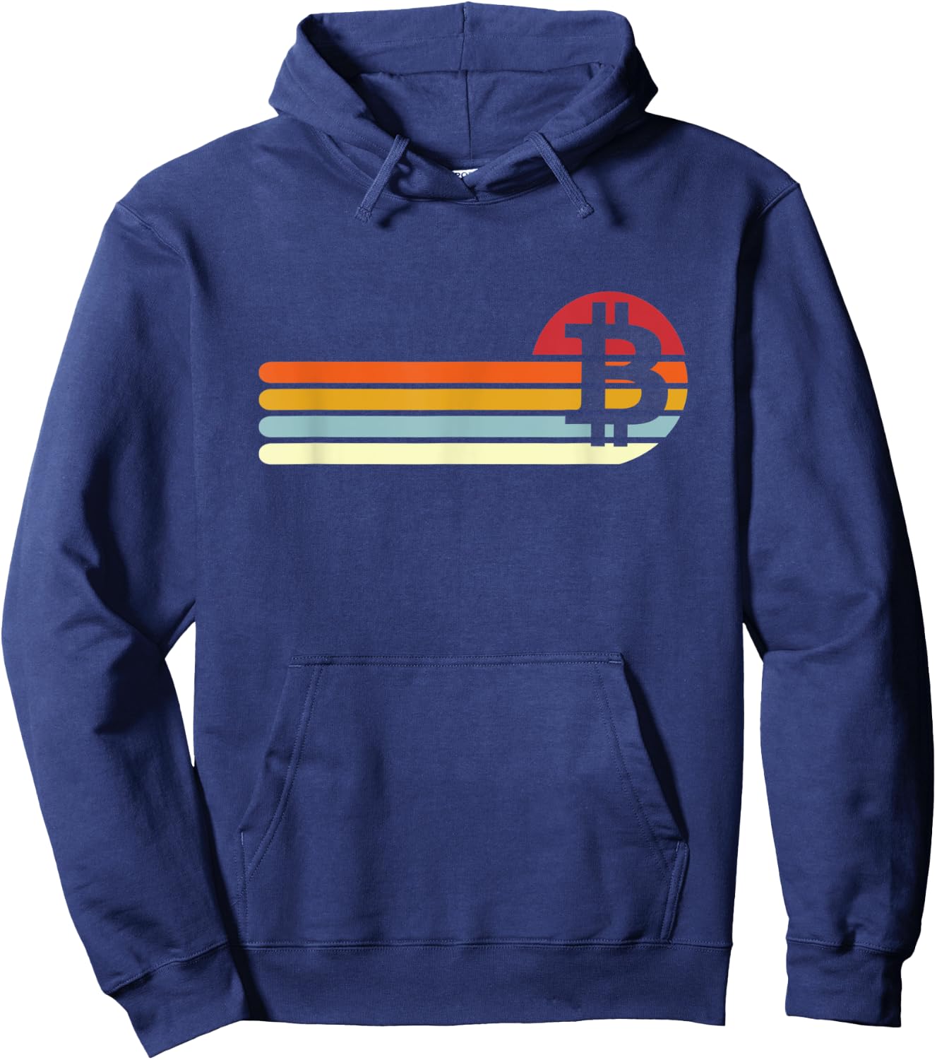 Vintage Retro Bitcoin Hoodie - Hoodie | Navy