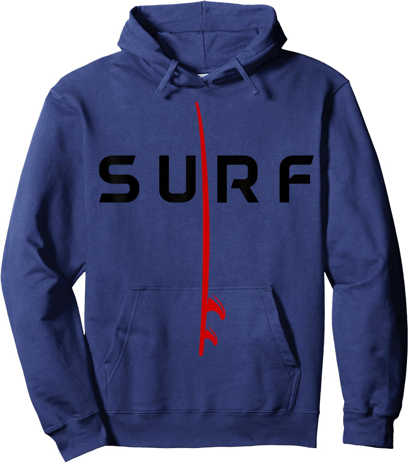 Surf Board Surfing Beach Vintage Retro Surfer Women Kids Hoodie - Hoodie | Navy