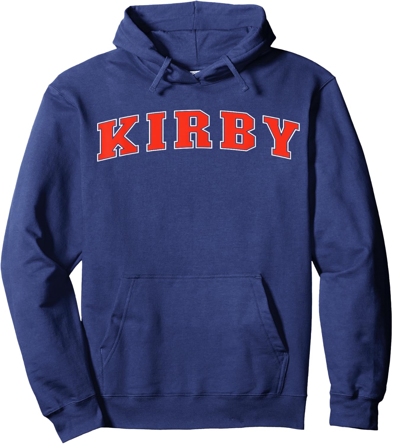 Kirby Texas TX College Style Red Text Kirby Hoodie - Hoodie | Navy