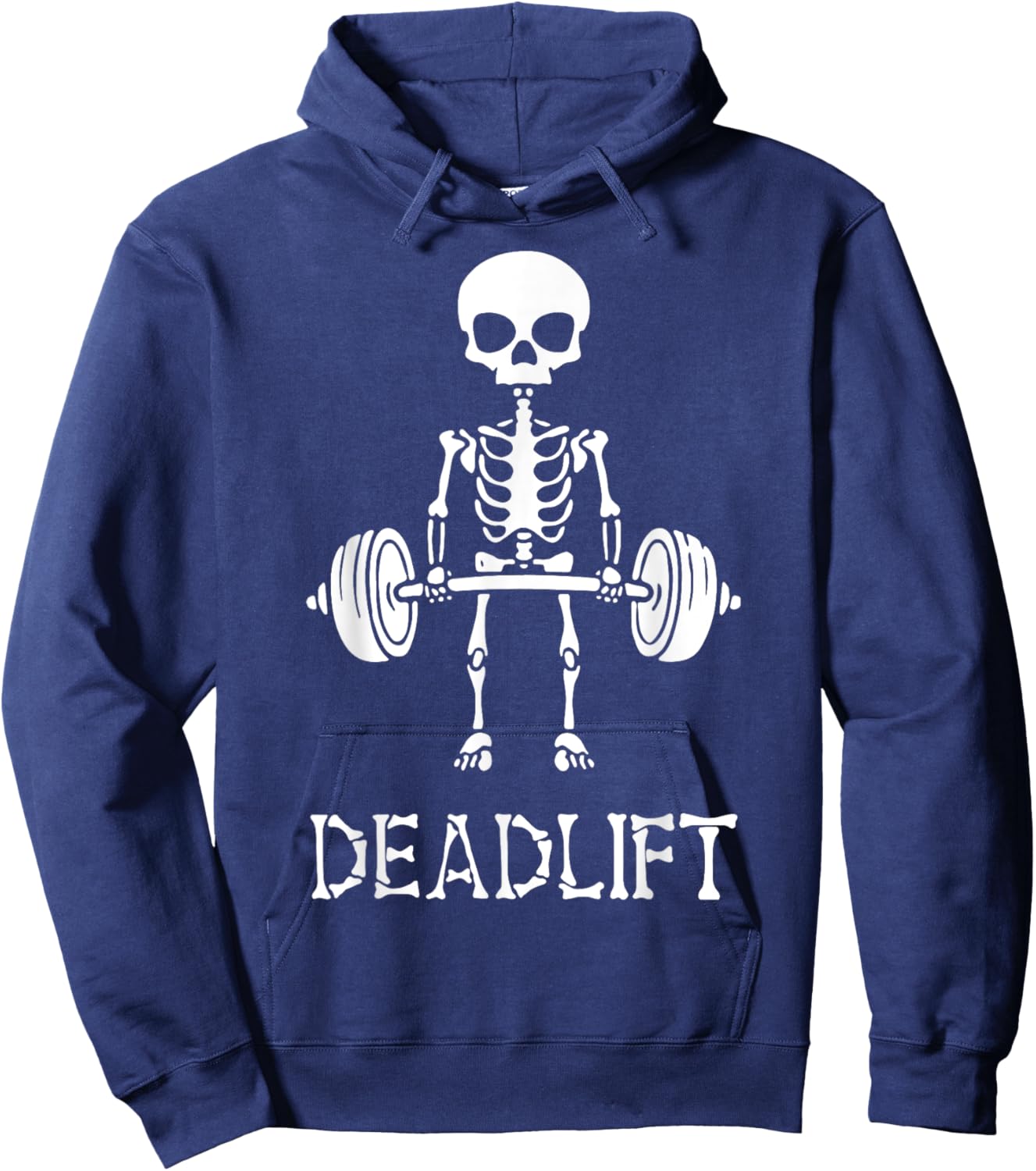 Deadlift Skeleton Gym Weight Lifting Workout Fitness Hoodie - Hoodie | Navy