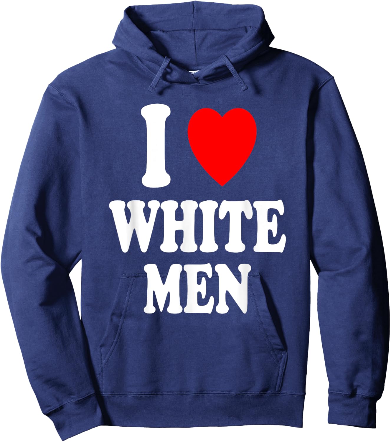I Heart (Love) White Men Sexy Hot Attraction Handsome Hoodie - Hoodie | Navy