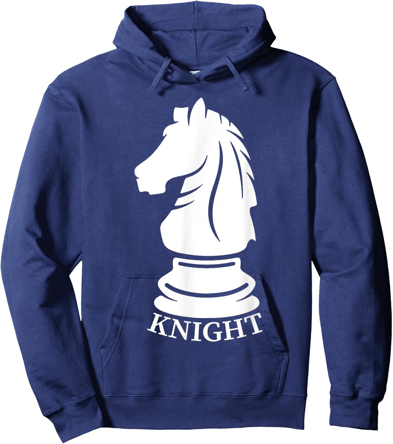 White Knight Chess Piece Chess Lovers Gag Gifts Men Kids Hoodie - Hoodie | Navy