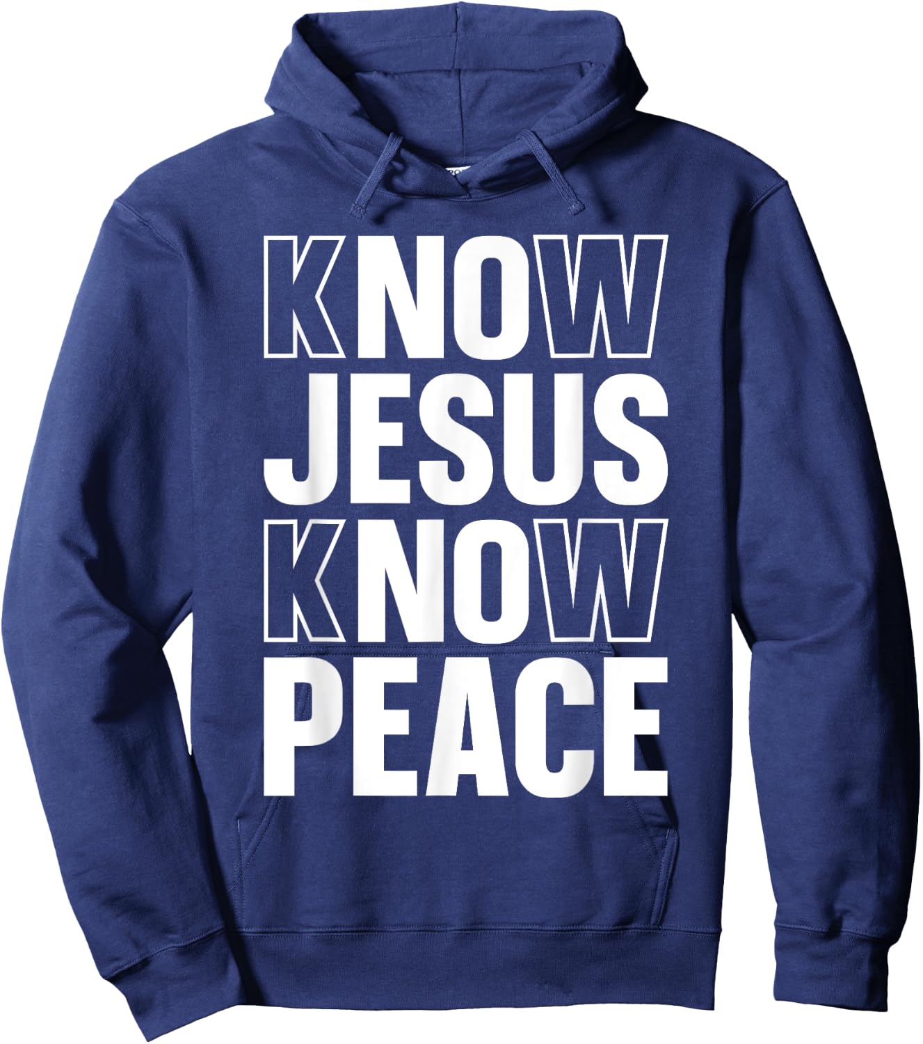 Know Jesus Know Peace Religious Church Christian Hoodie - Hoodie | Navy