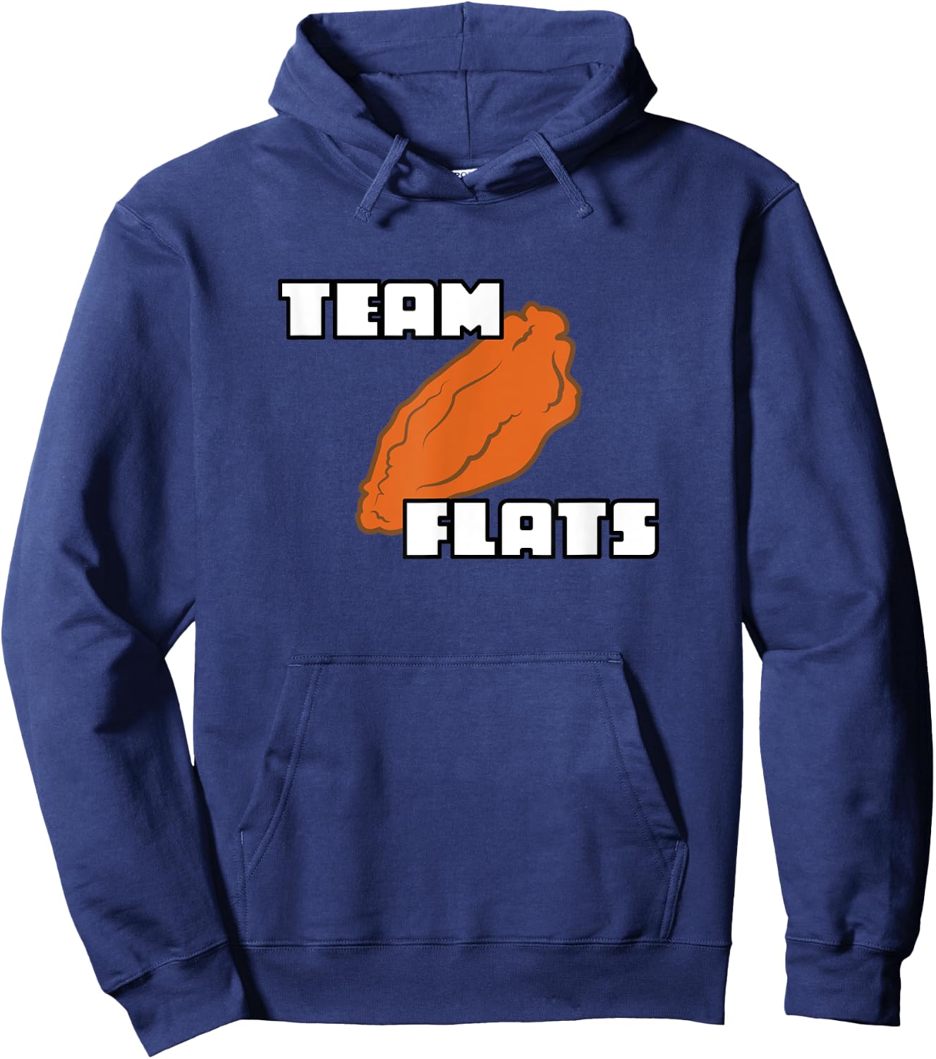 Buffalo Chicken Wing Team Flats and Drums Hoodie - Hoodie | Navy