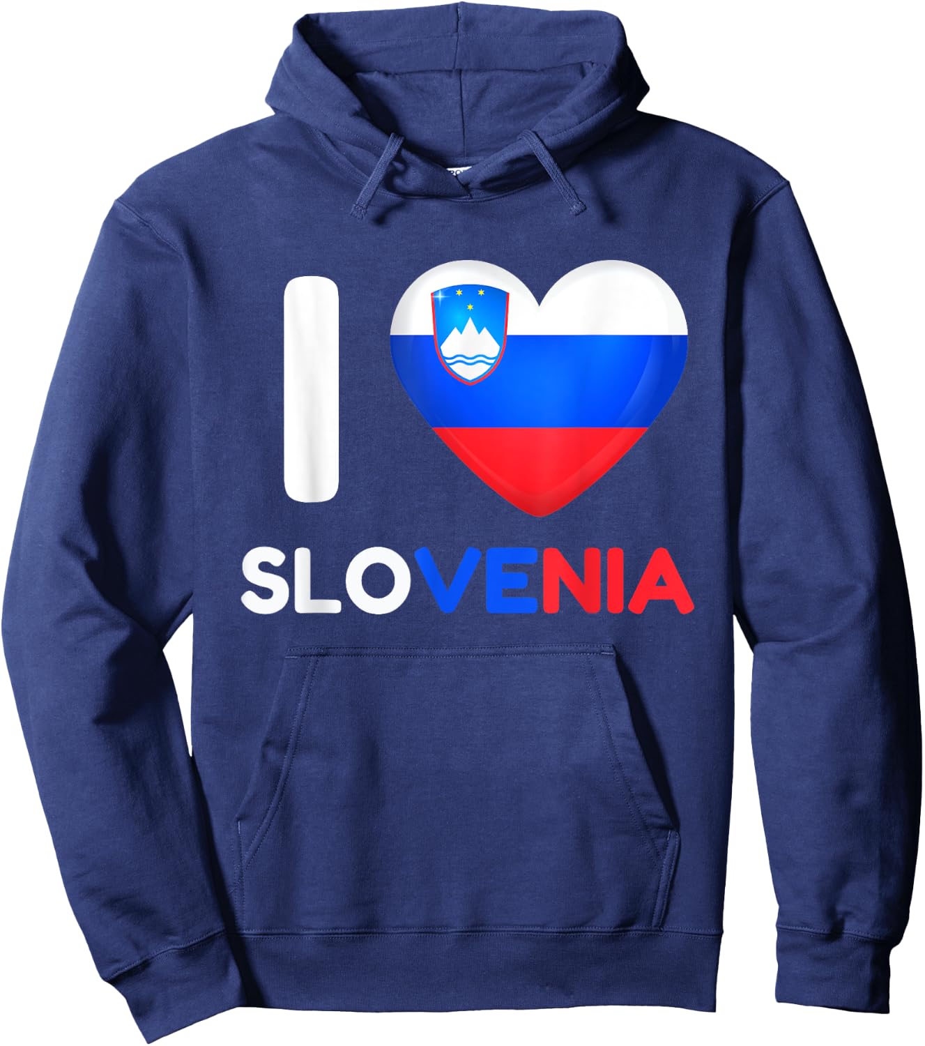 I Love Slovenia Heart Slovene Slovenia Family Travel Hoodie - Hoodie | Navy