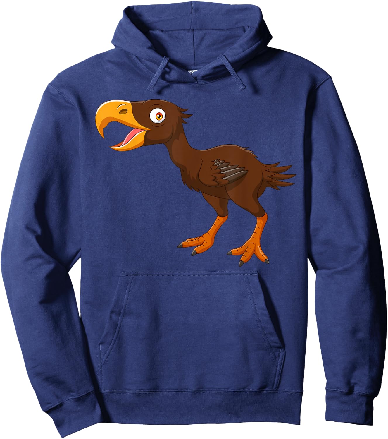 Cute Cartoon Prehistoric Animals Terror Bird For Kids Funny Hoodie - Hoodie | Navy