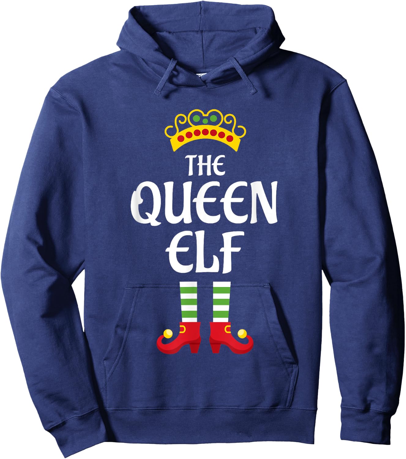Queen Elf Family Matching Group Christmas Hoodie - Hoodie | Navy