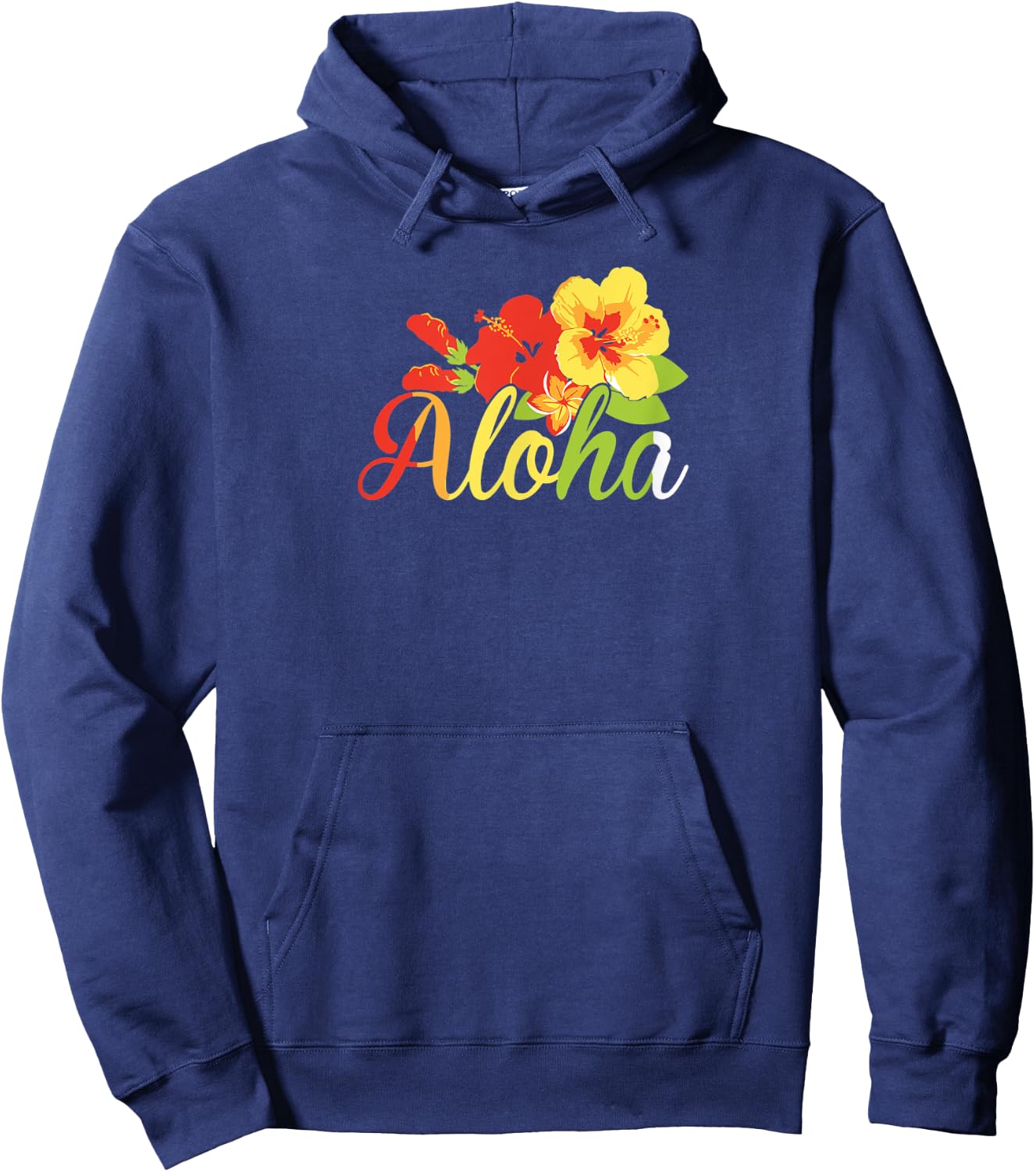 Aloha Flowers Hawaiian Funny Hawaii Beach Luau Party Women Kids Hoodie - Hoodie | Navy