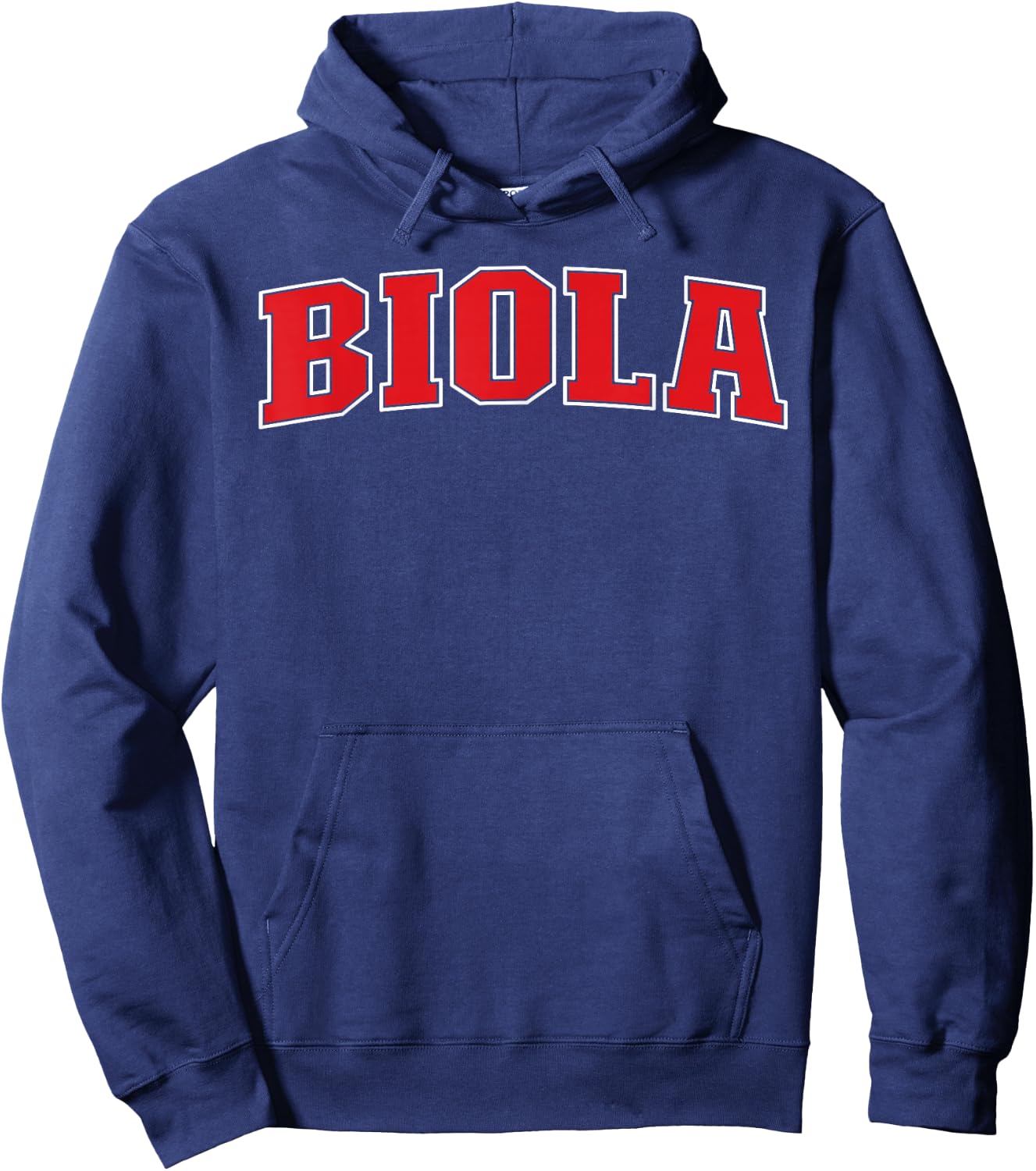 Biola California Souvenir Trip College Style Red Text Hoodie - Hoodie | Navy