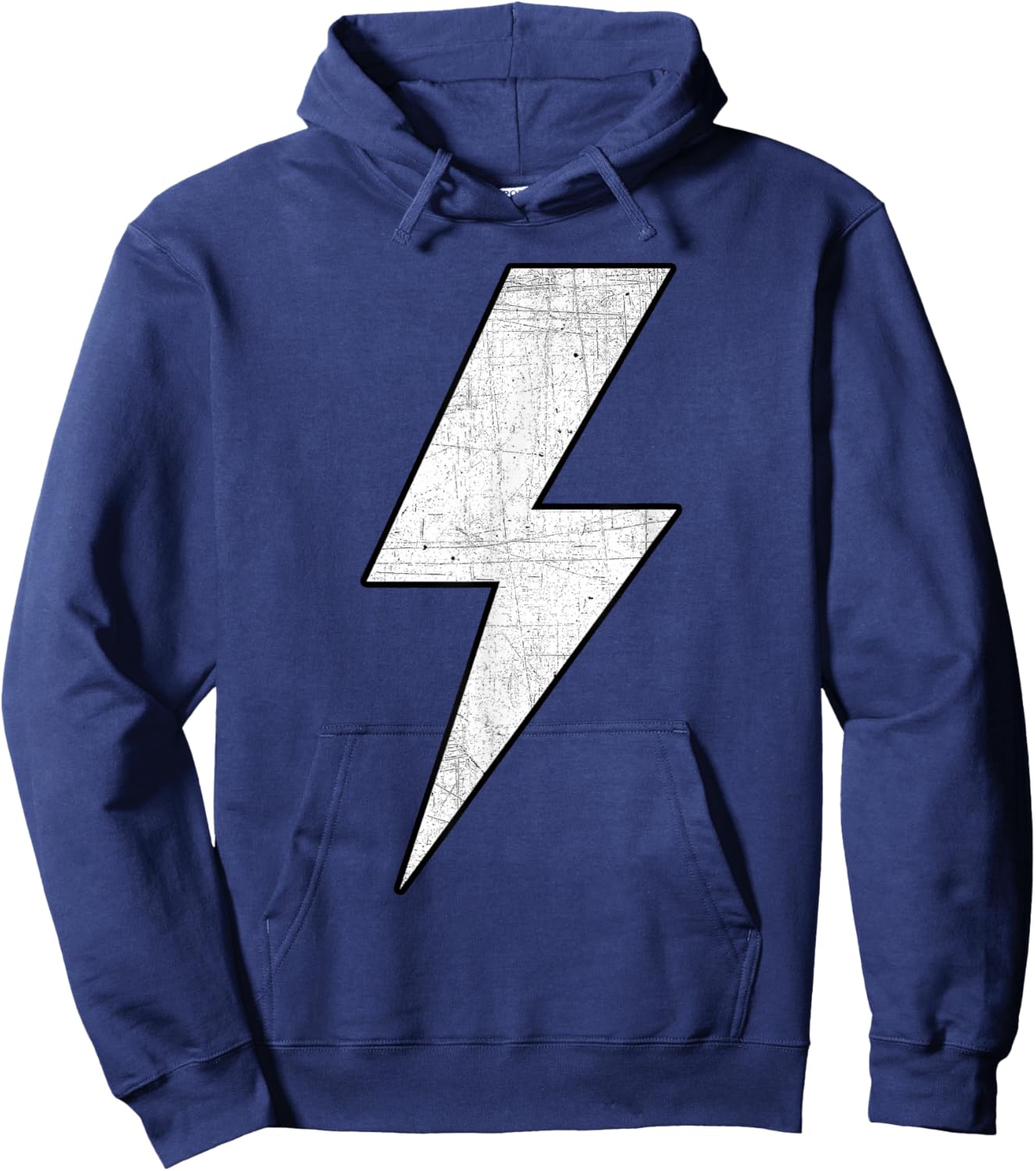 BLACK & WHITE Bolt Lightning Thunderbolt Team Hoodie - Hoodie | Navy