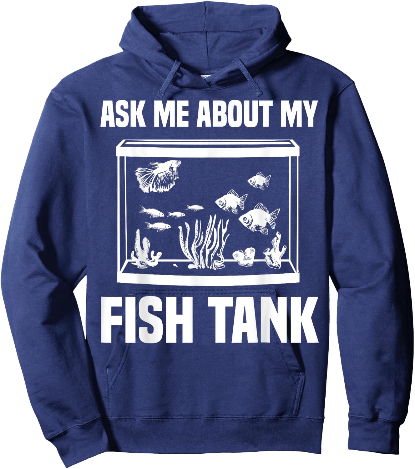 Funny Aquarium Saltwater Fish Tank Nerd Men Women Aquarists Hoodie - Hoodie | Navy