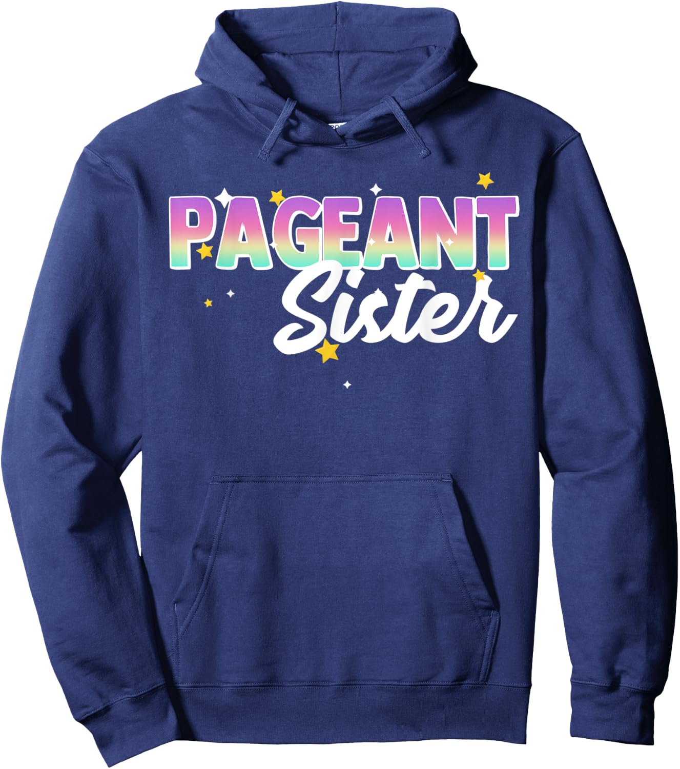 Pageant Sister Kids Matching Family Beauty Pageant Glitz Hoodie - Hoodie | Navy