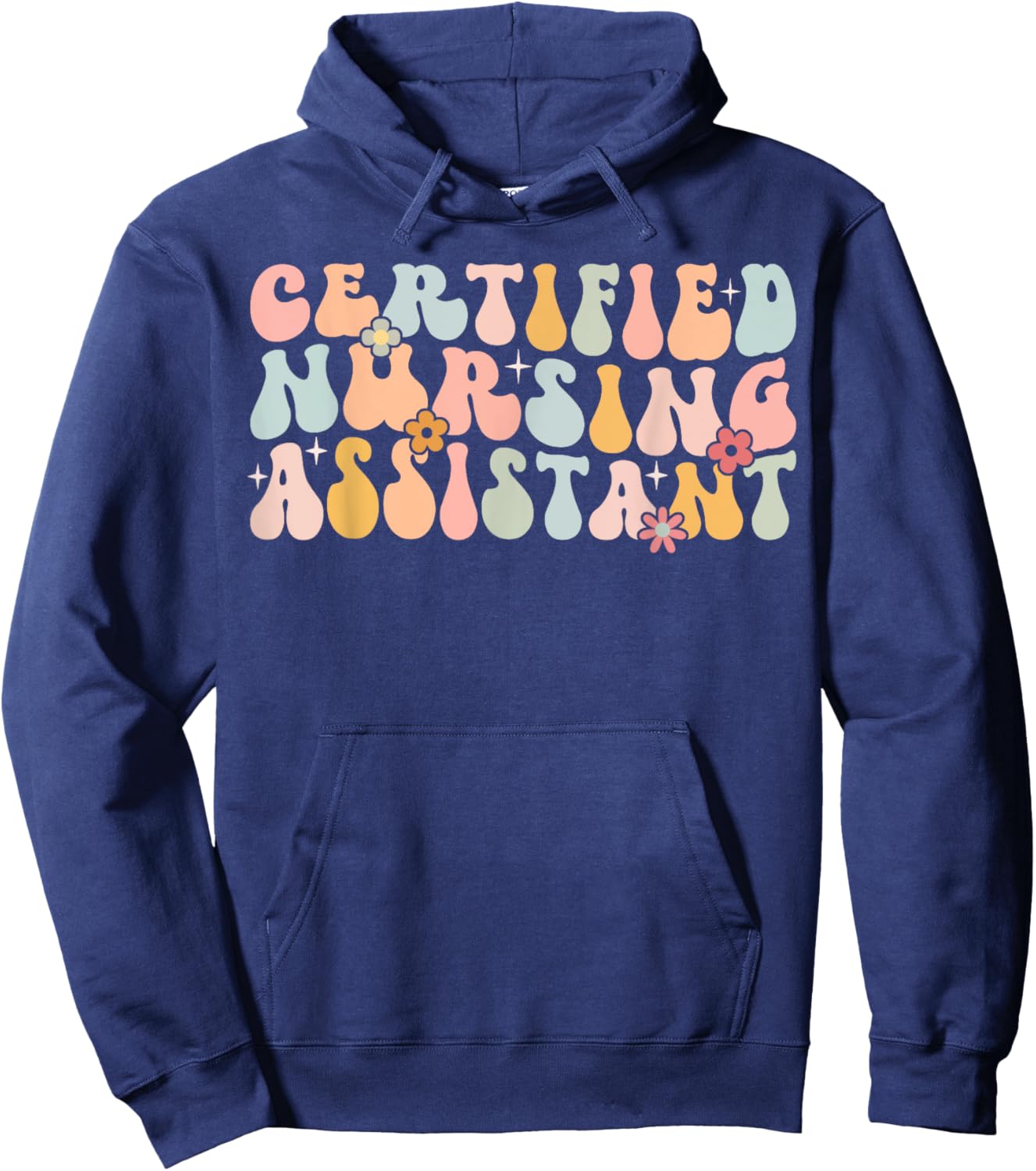 Certified Nursing Assistant Retro CNA Graduation Groovy Hoodie - Hoodie | Navy