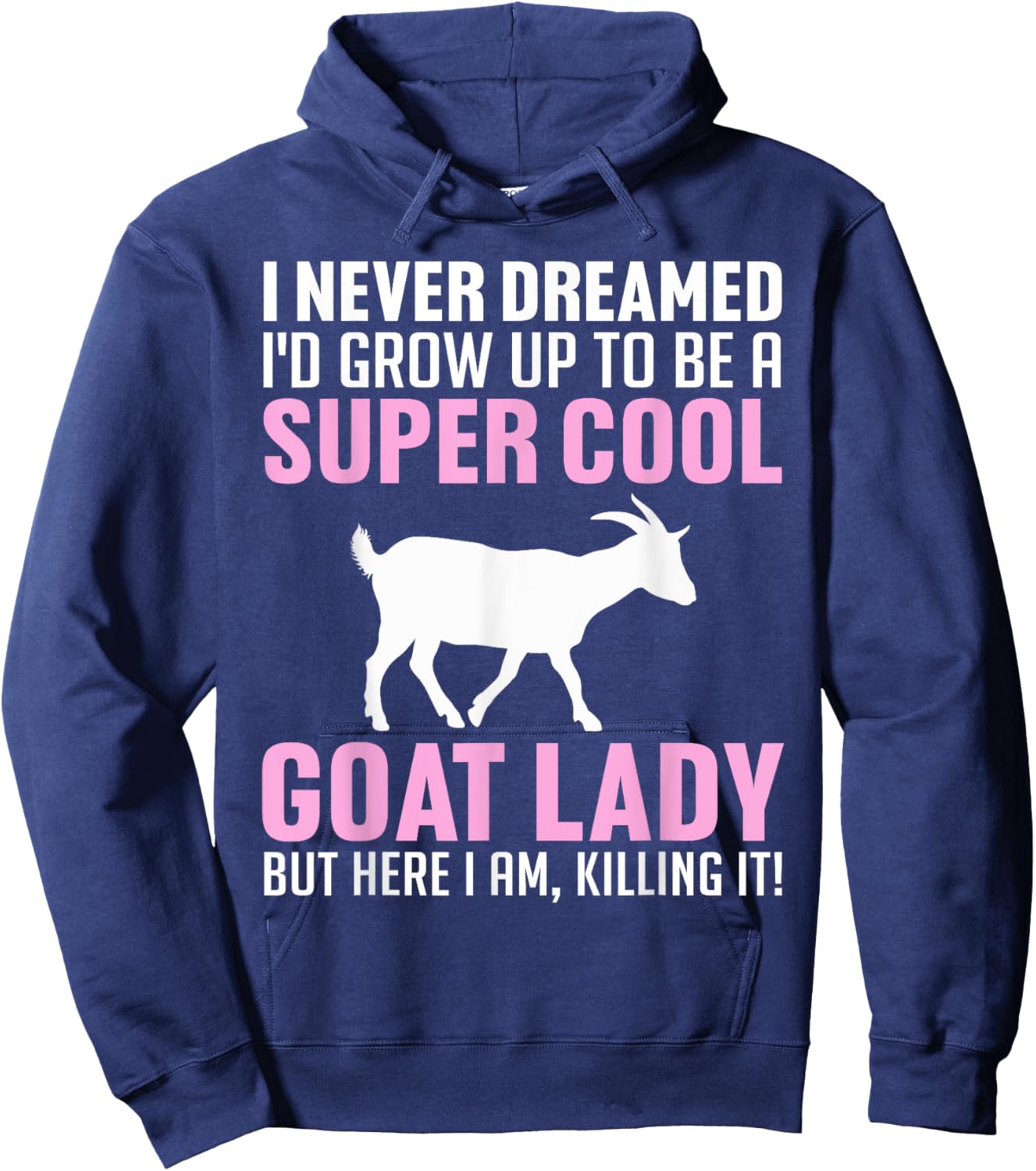 Cool Goats Girls Goat Whisperer Pygmy Goat Animal Hoodie - Hoodie | Navy