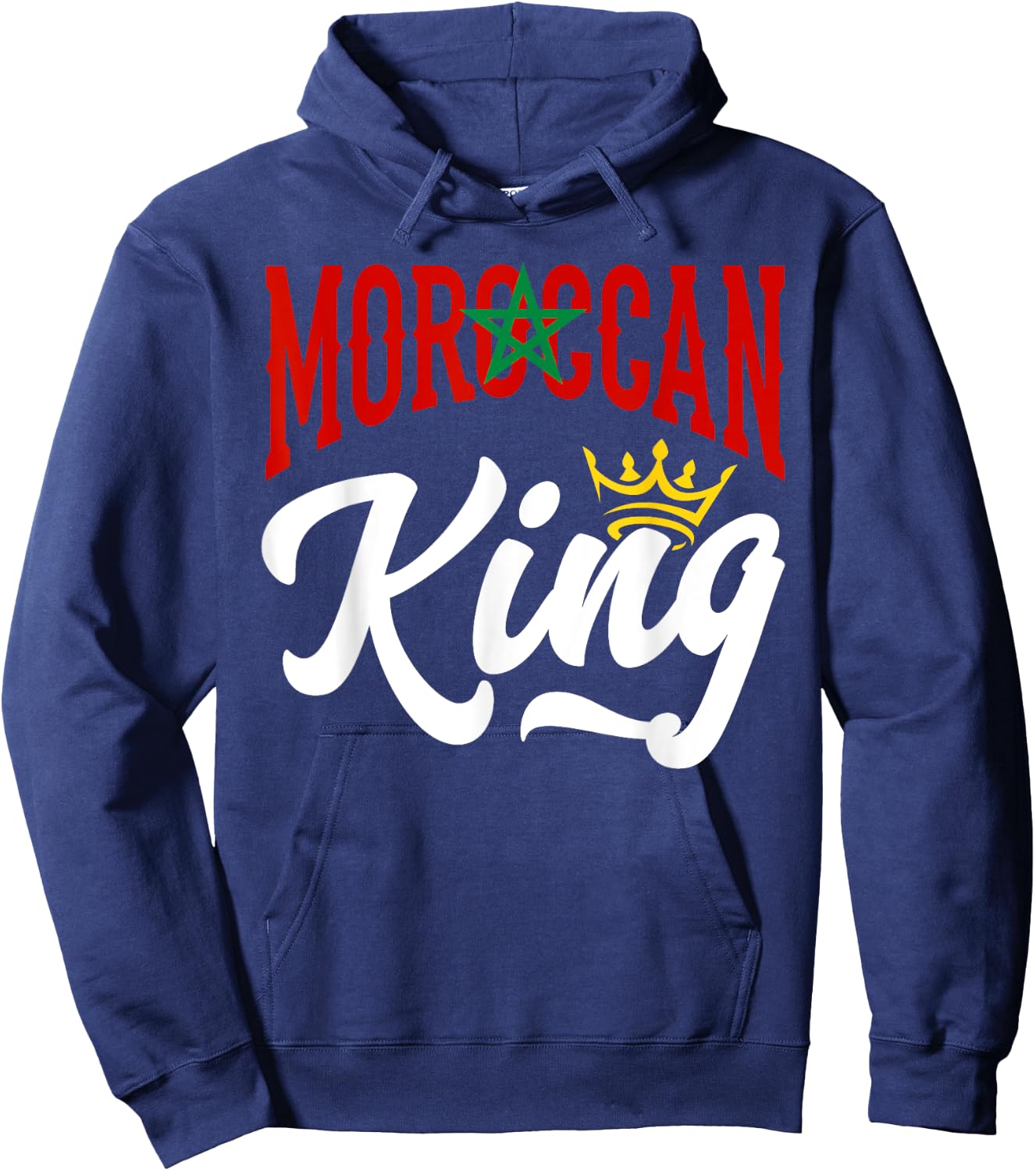 Moroccan King Morocco Moroccan Morocco Flag Hoodie - Hoodie | Navy