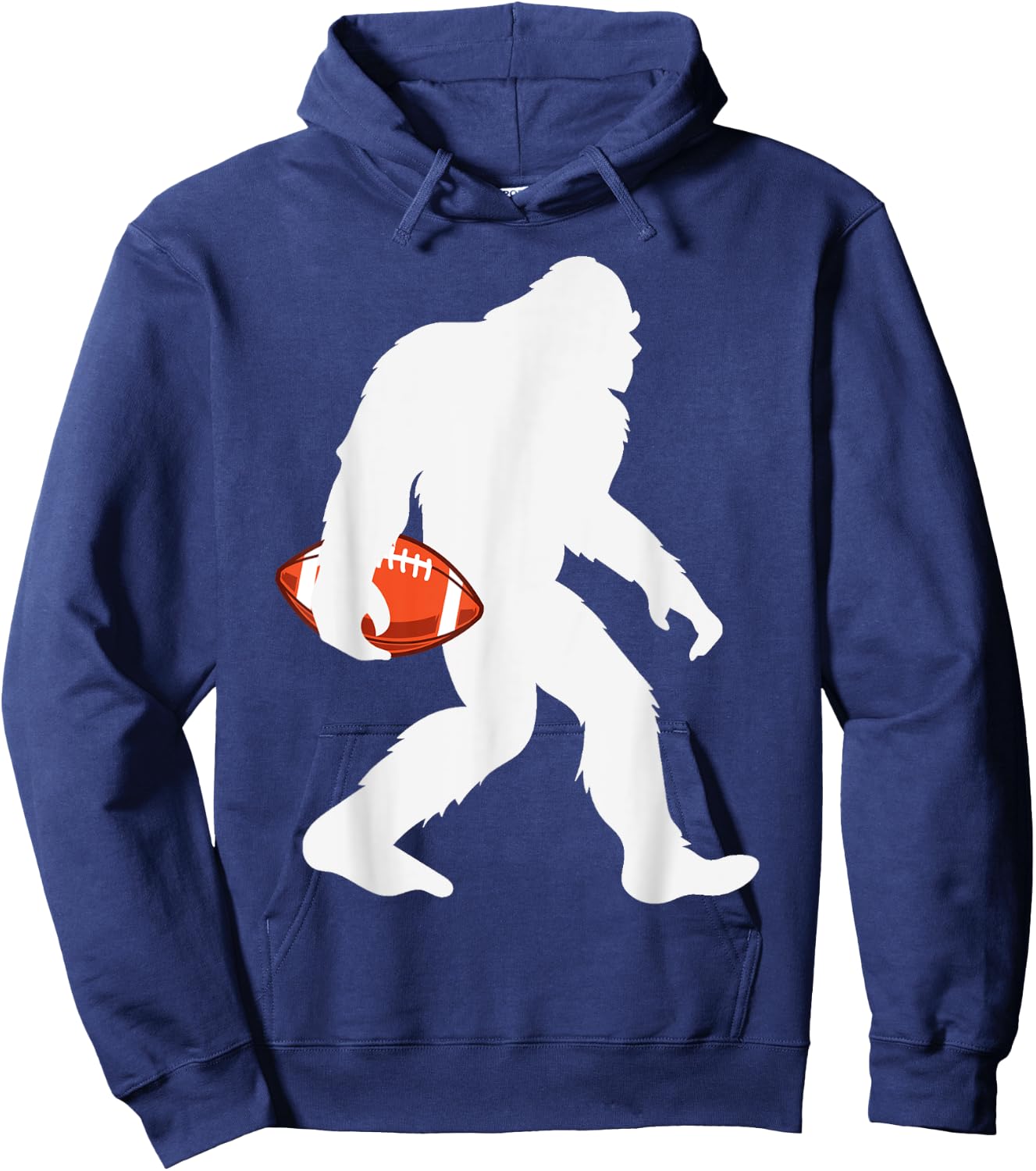 Sasquatchful Girls' -Kids Football-Themed Bigfoot - Black, Small, Short Sleeve Hoodie - Hoodie | Navy