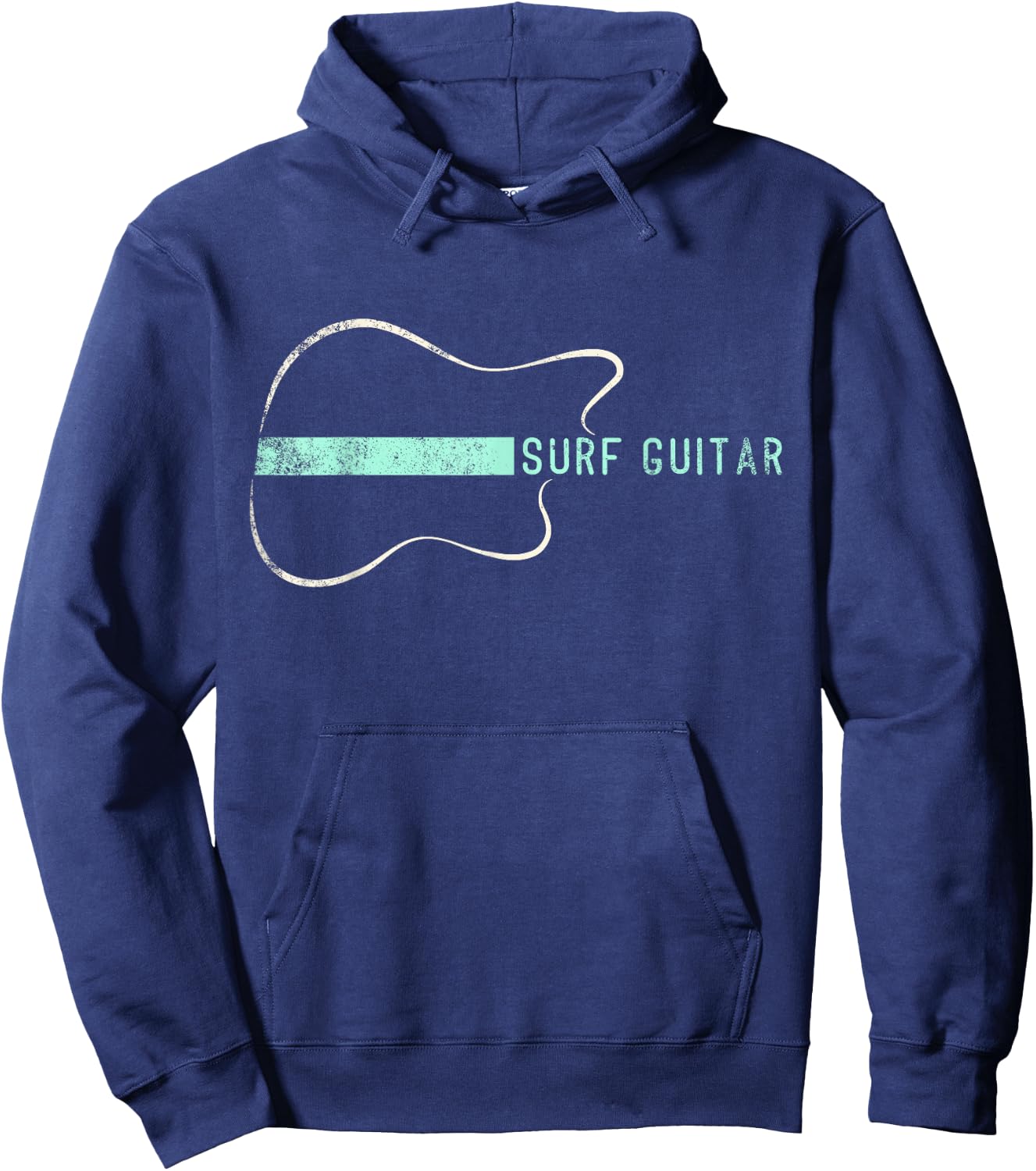 Surf Music - Surf Rock Guitar Hoodie - Hoodie | Navy