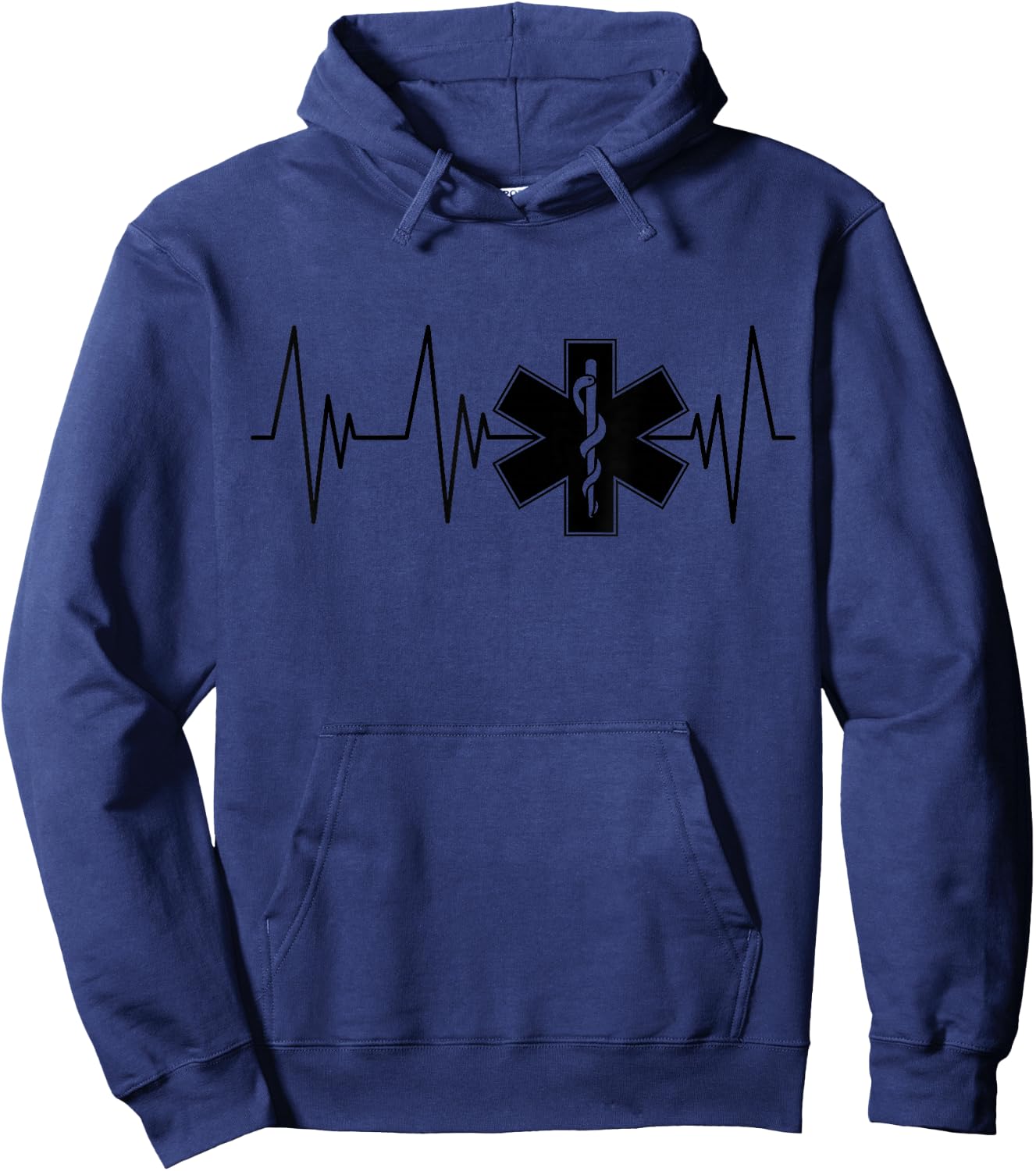 EMT Heartbeat Paramedic EMS Emergency Medical Technician Hoodie - Hoodie | Navy