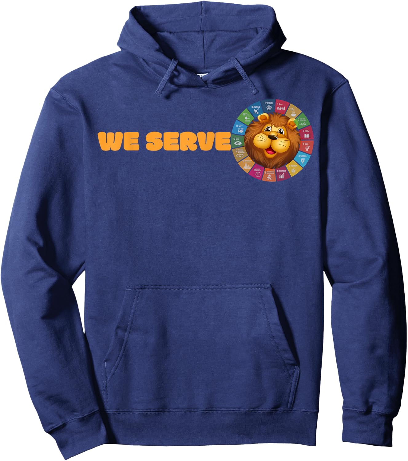 Lions Club members We Serve volunteer SDG gift Hoodie - Hoodie | Navy